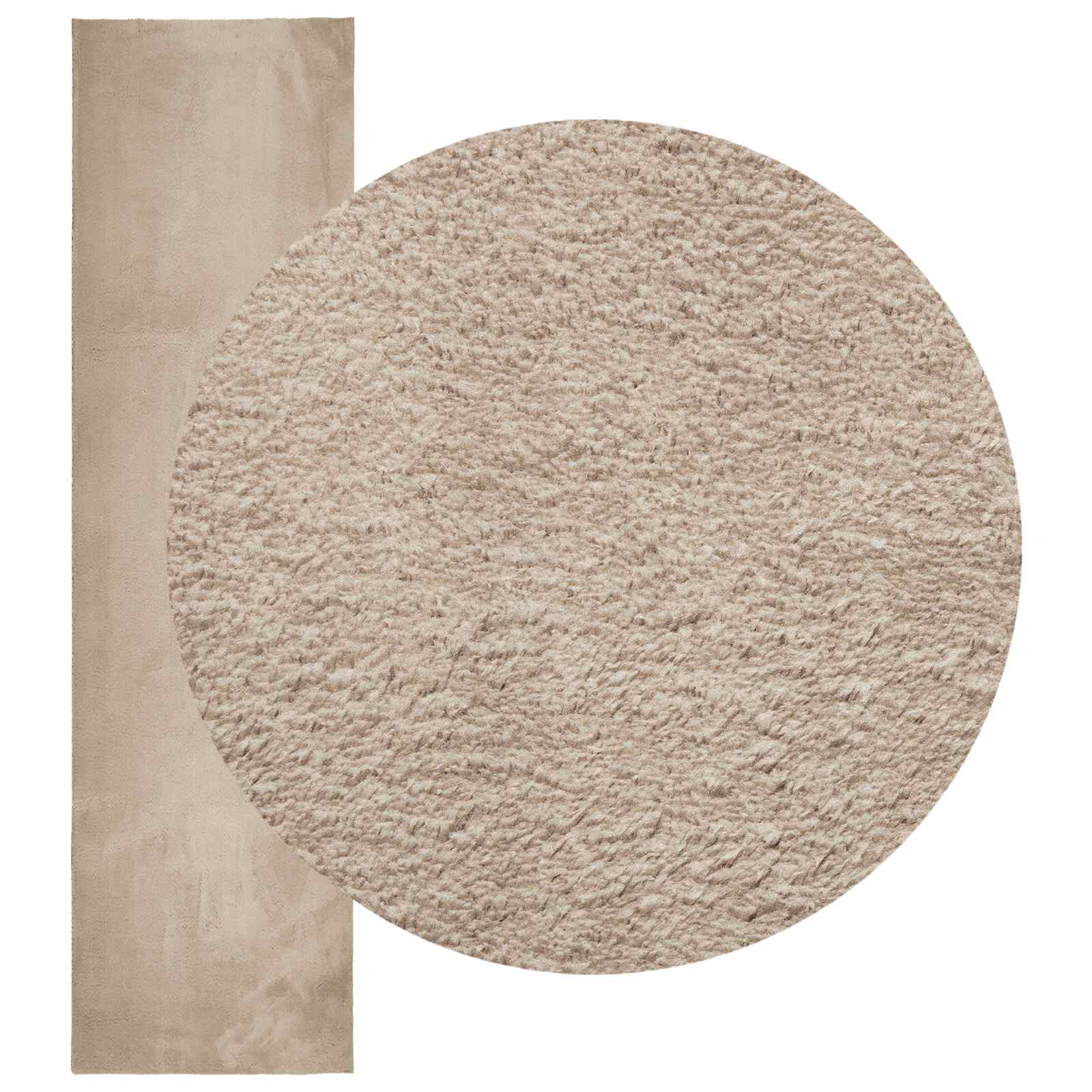 Mittlerer Flor weicher und waschbarer Teppich HUARTE Sand