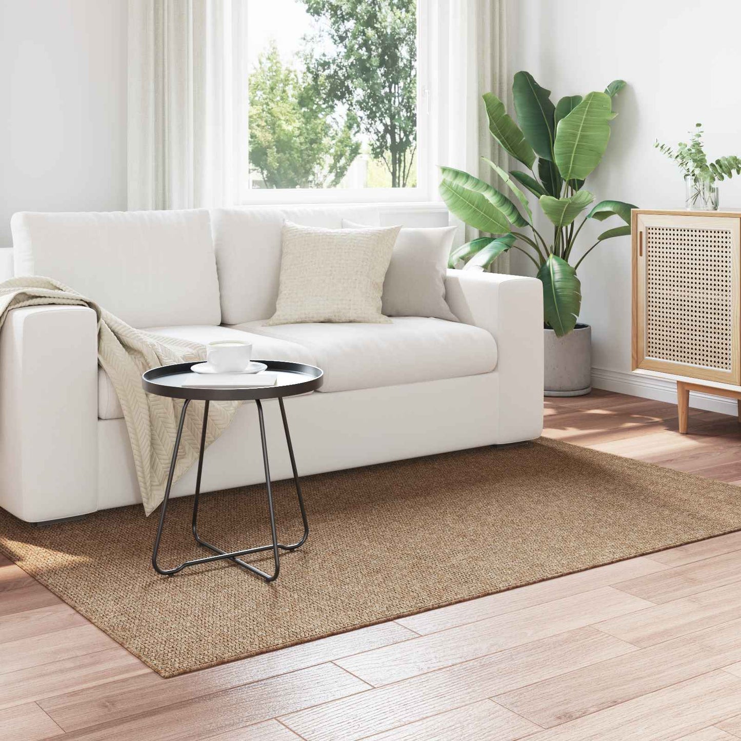 Innen- und Außenteppich AGIRA Natur 200 x 140 cm Polyester