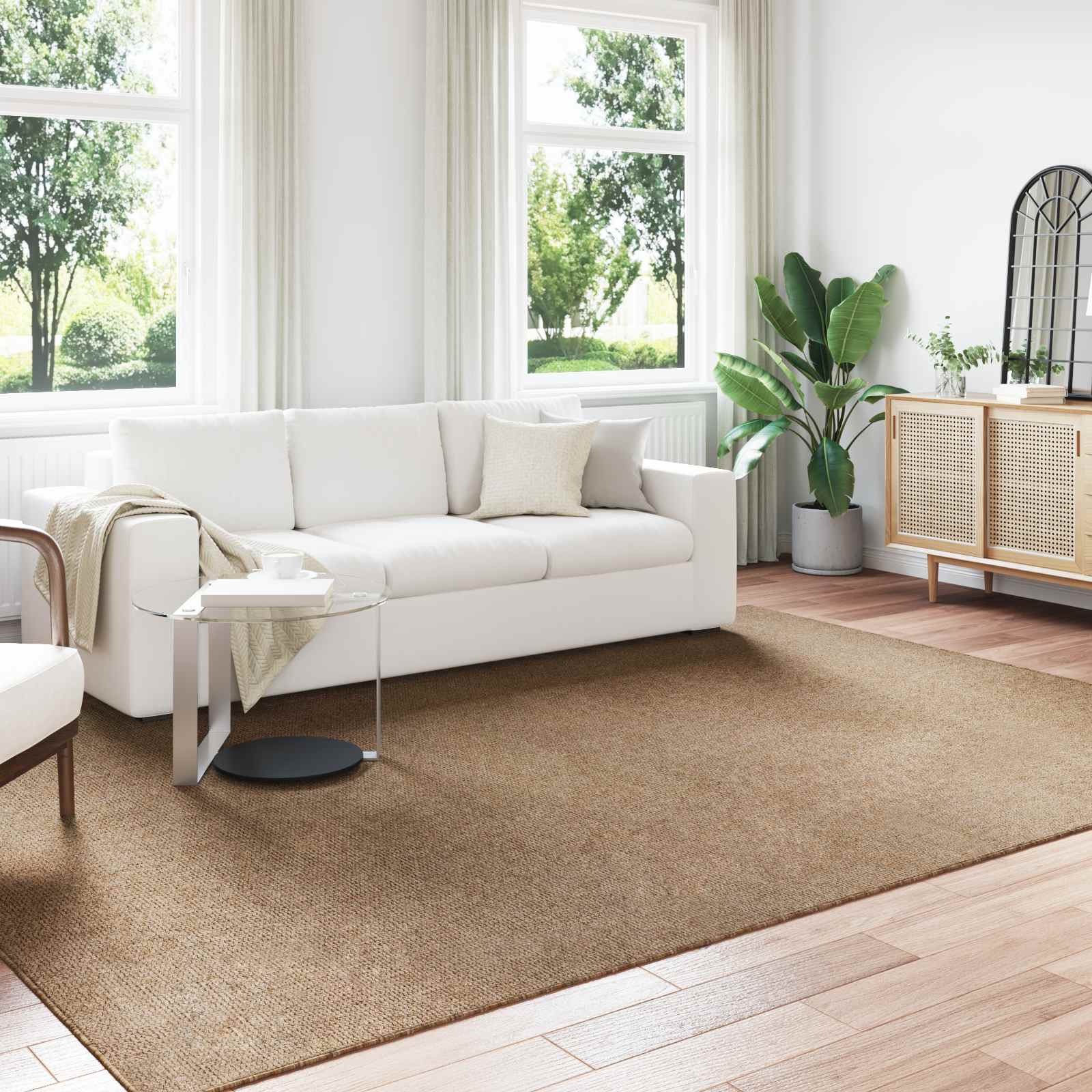 Innen- und Außenteppich AGIRA Natur 340 x 240 cm Polyester