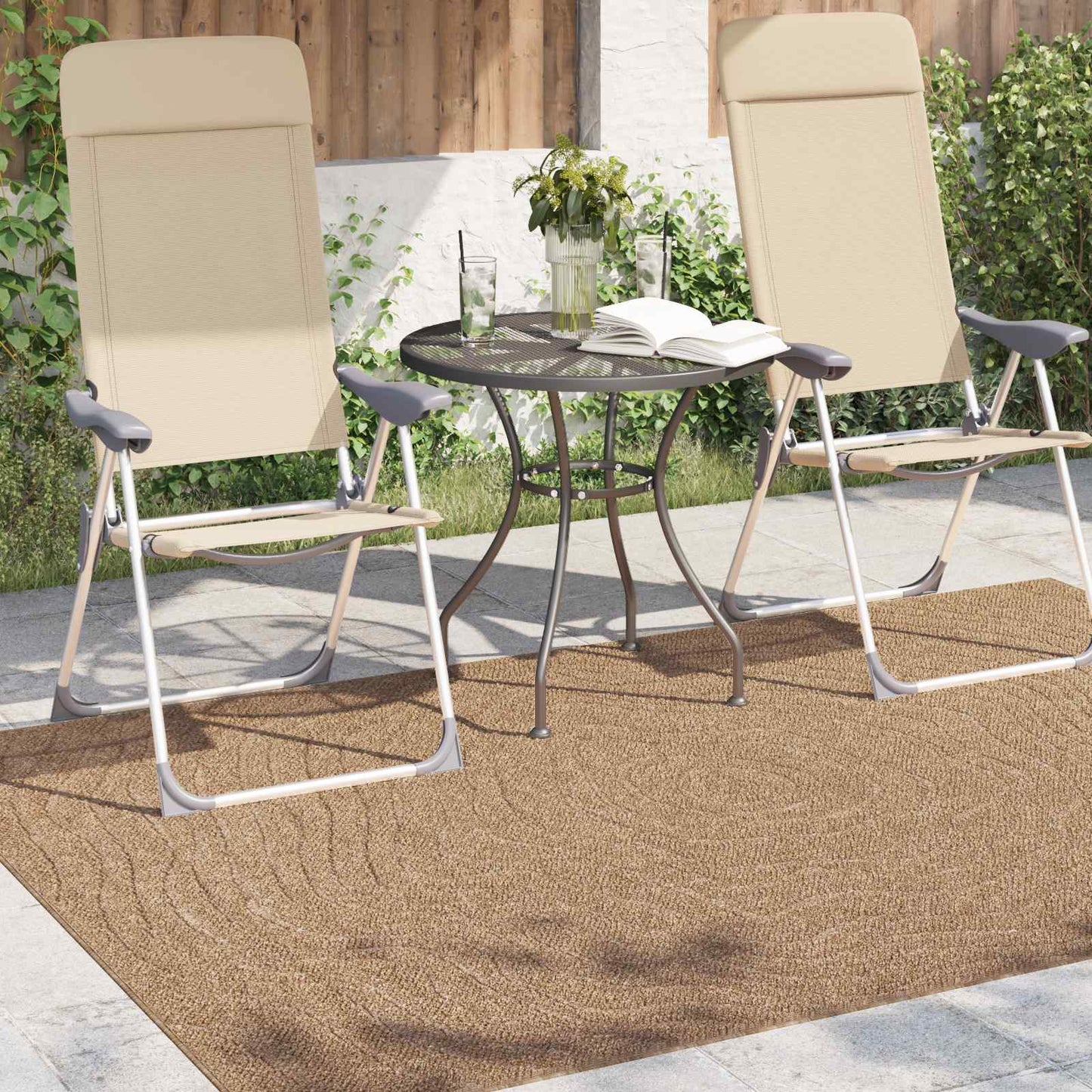 Innen- und Außenteppich AGIRA Natur 200 x 140 cm Polyester