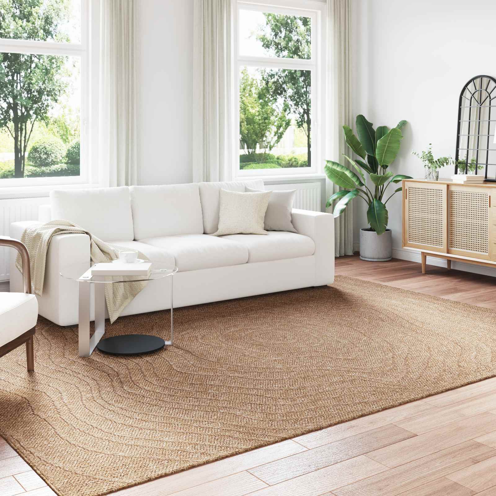 Innen- und Außenteppich AGIRA Natur 280 x 200 cm Polyester