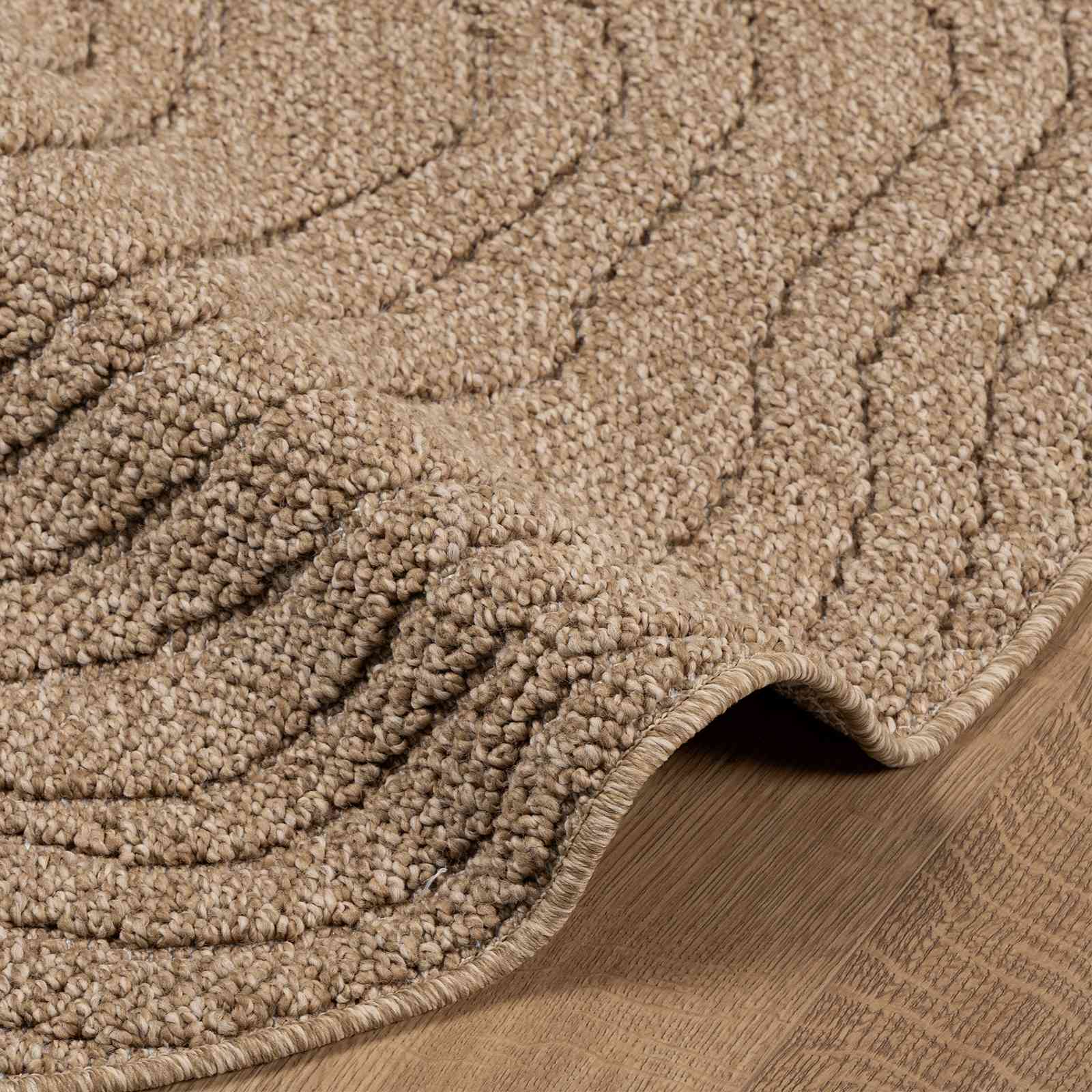 Innen- und Außenteppich AGIRA Natur Ø 160 CM Polyester