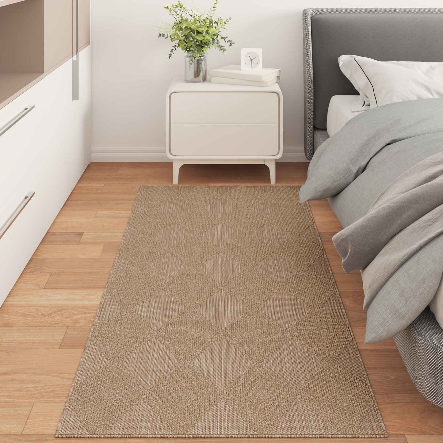 Innen- und Außenteppich AGIRA Natur 200 x 80 cm Polyester