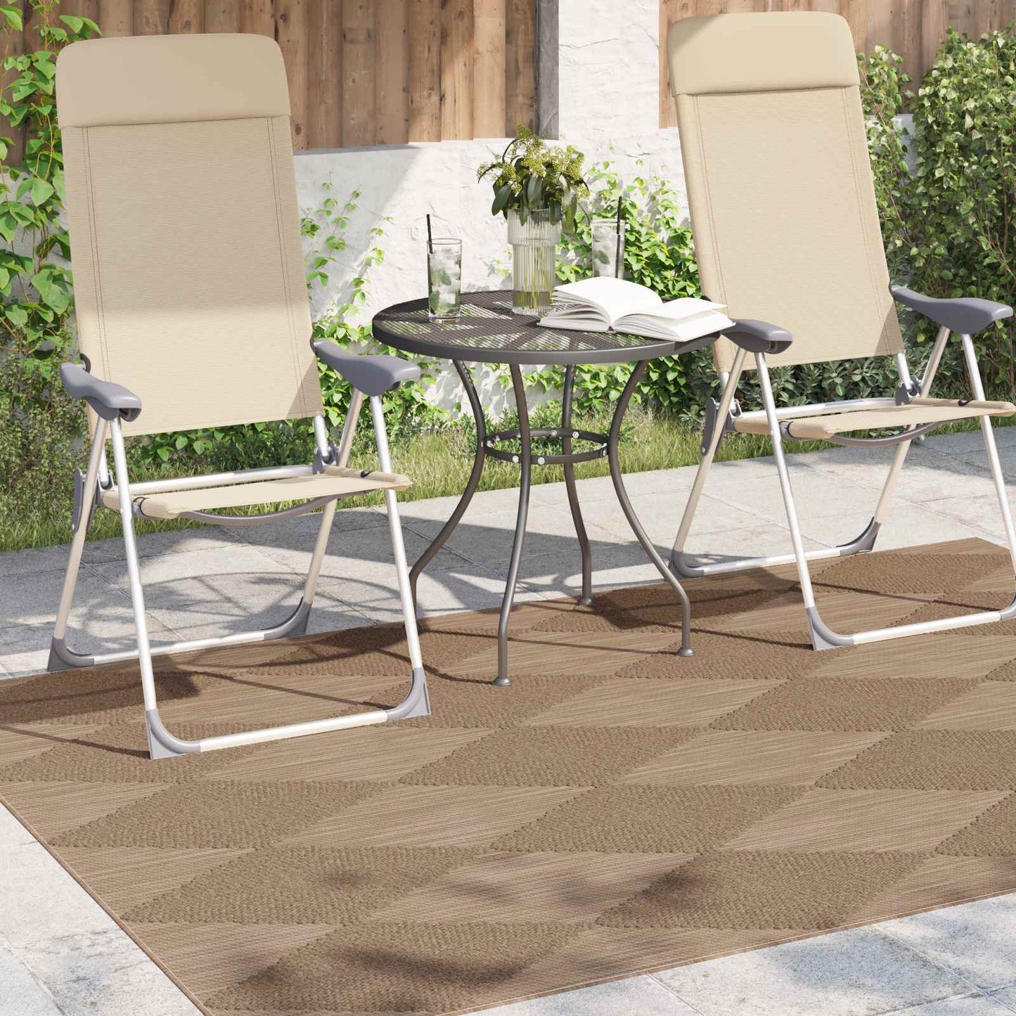 Innen- und Außenteppich AGIRA Natur 200 x 140 cm Polyester