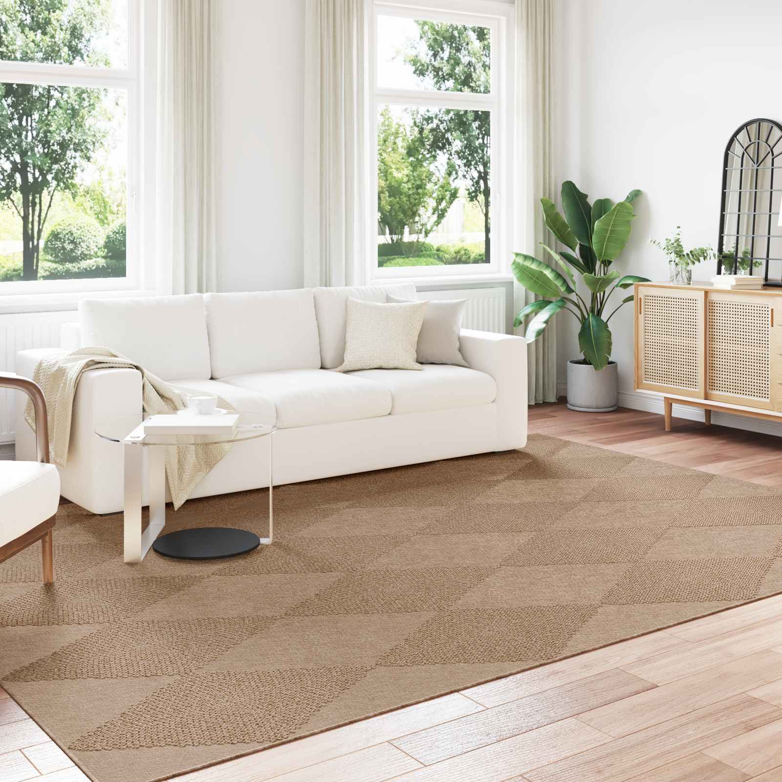 Innen- und Außenteppich AGIRA Natur 280 x 200 cm Polyester