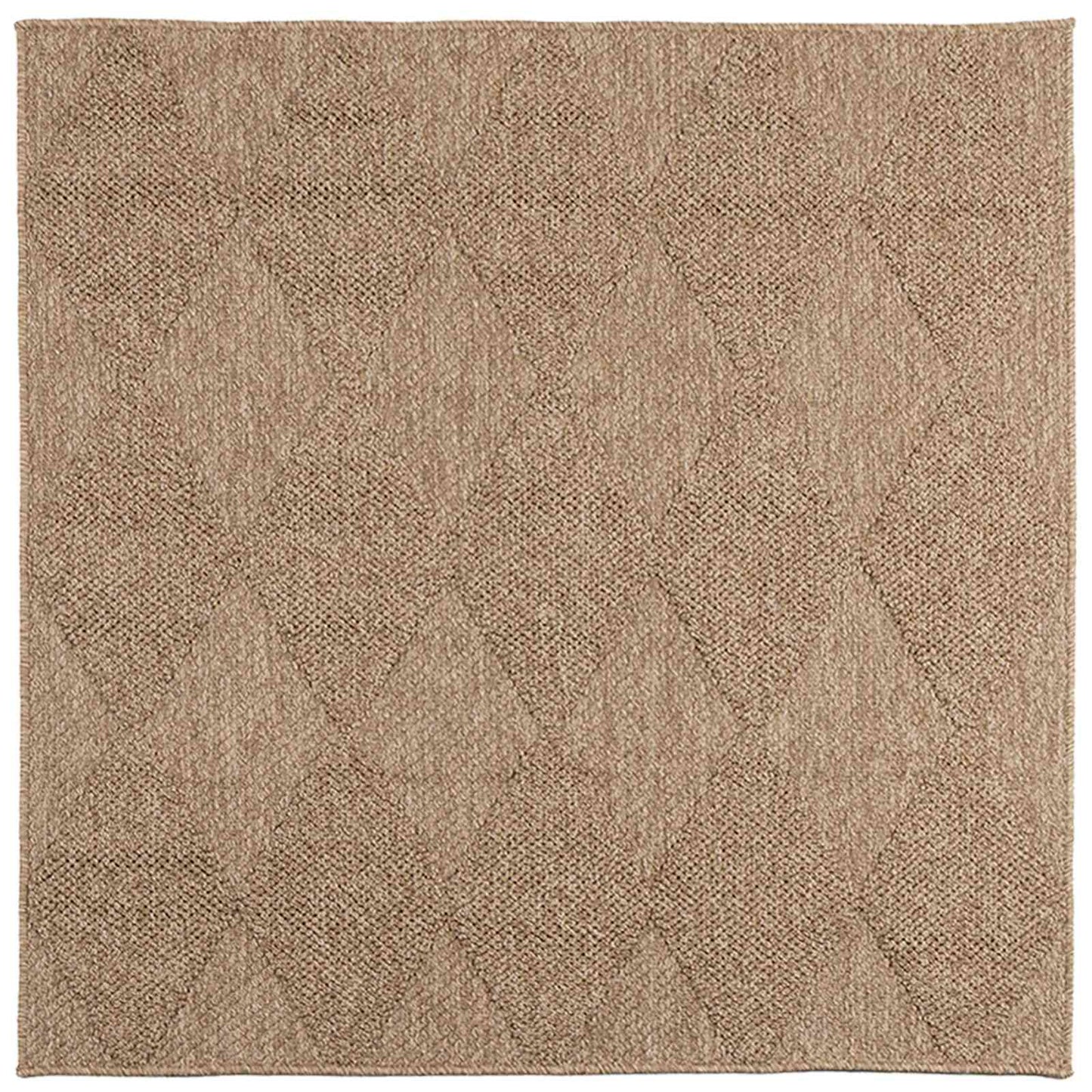 Innen- und Außenteppich AGIRA Natur 120 x 120 cm Polyester