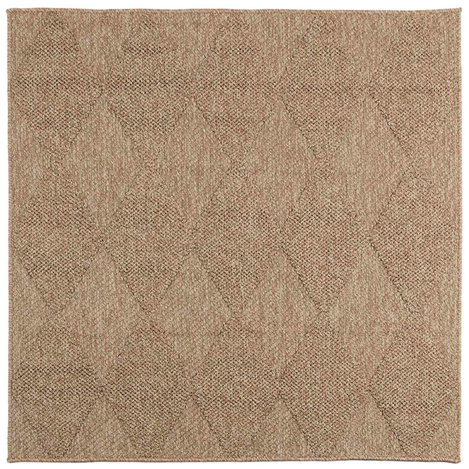 Innen- und Außenteppich AGIRA Natur 120 x 120 cm Polyester