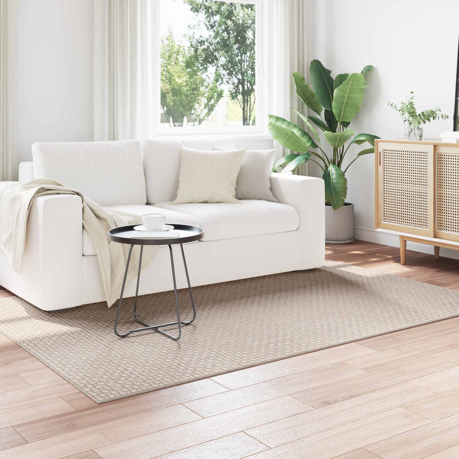 Bereichsteppiche Rechtwinklig FARO Creme 200 x 140 cm Polyester