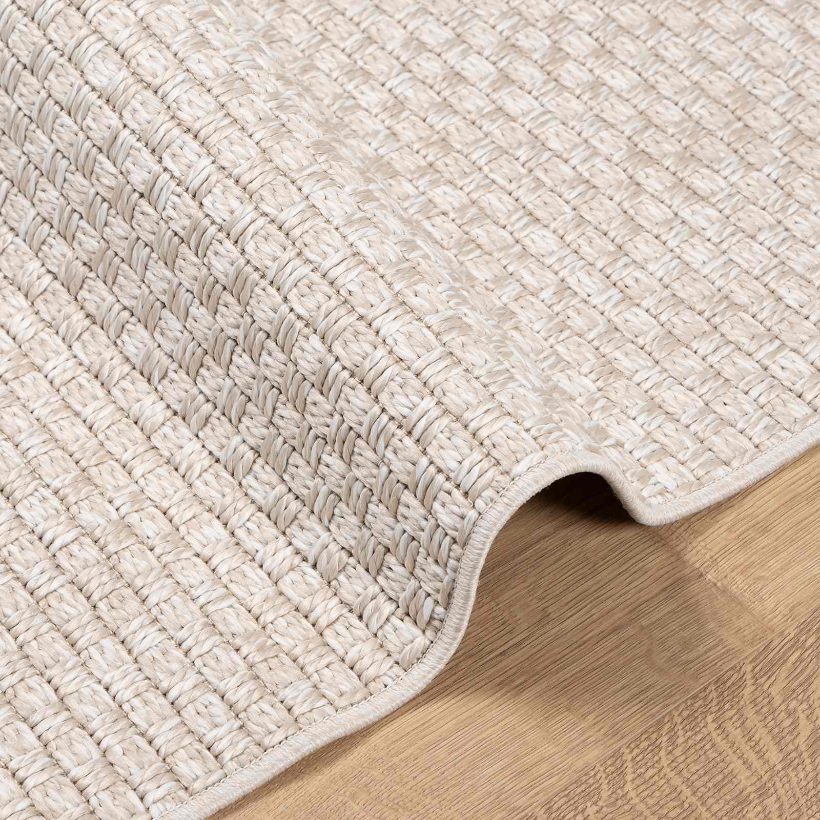 Bereichsteppiche Quadratisch FARO Creme 200 x 200 cm Polyester