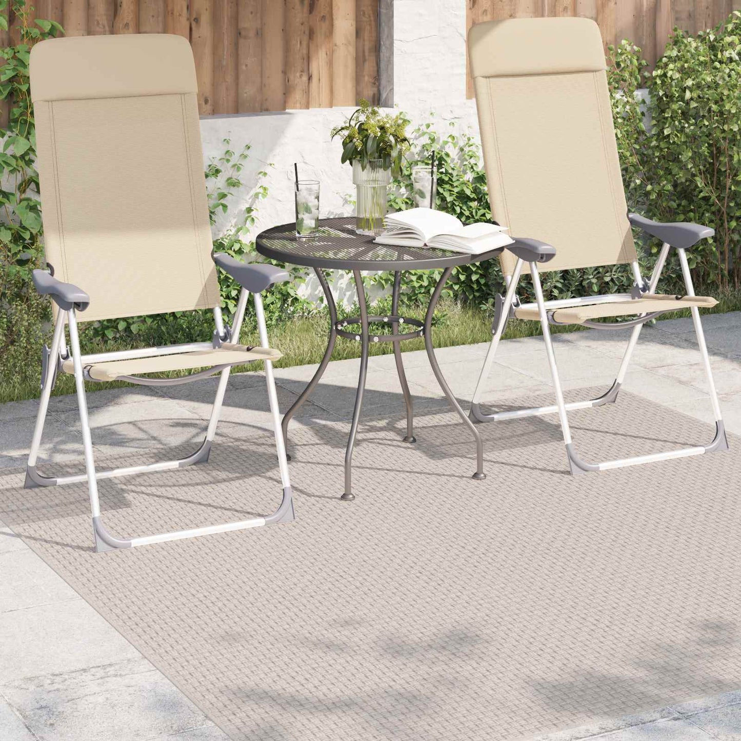 Bereichsteppiche Quadratisch FARO Creme 200 x 200 cm Polyester