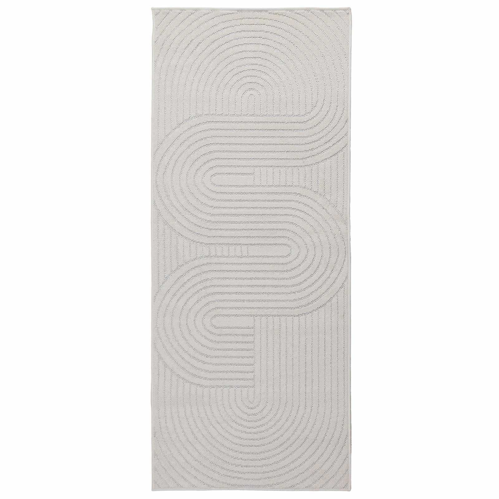 Innen- und Außenteppich PALMERAS Creme 150 x 80 cm Polyester