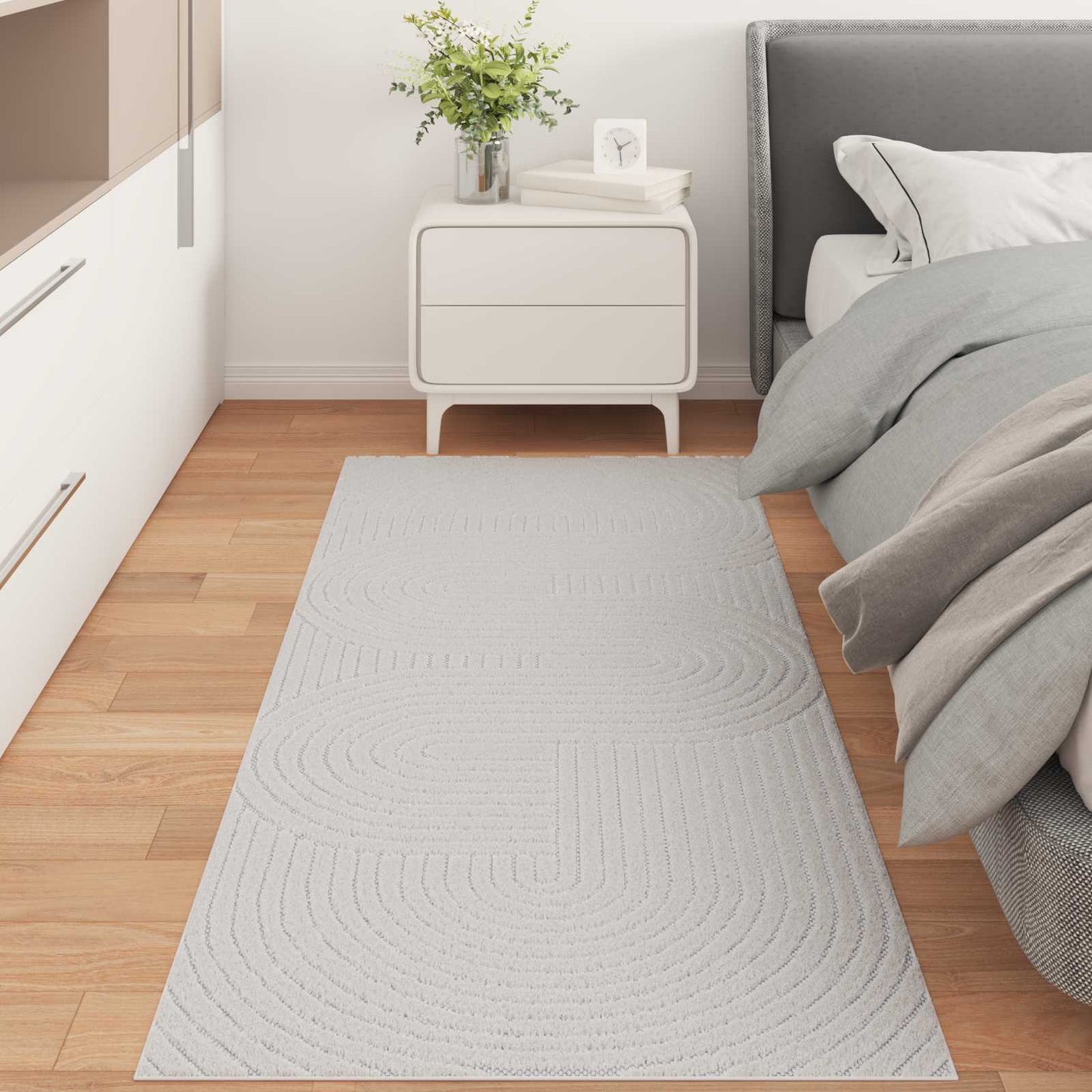 Innen- und Außenteppich PALMERAS Creme 200 x 80 cm Polyester