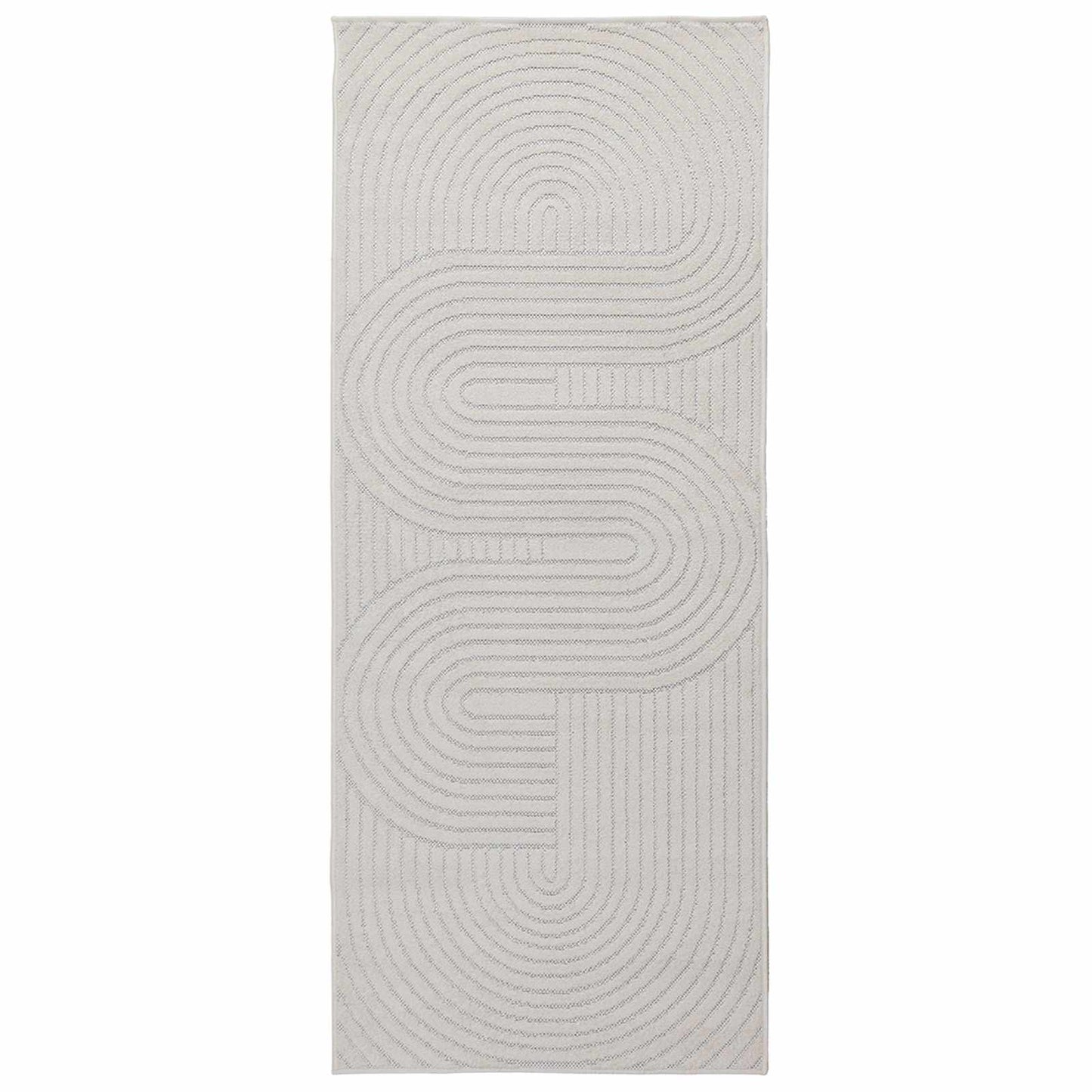 Innen- und Außenteppich PALMERAS Creme 200 x 80 cm Polyester