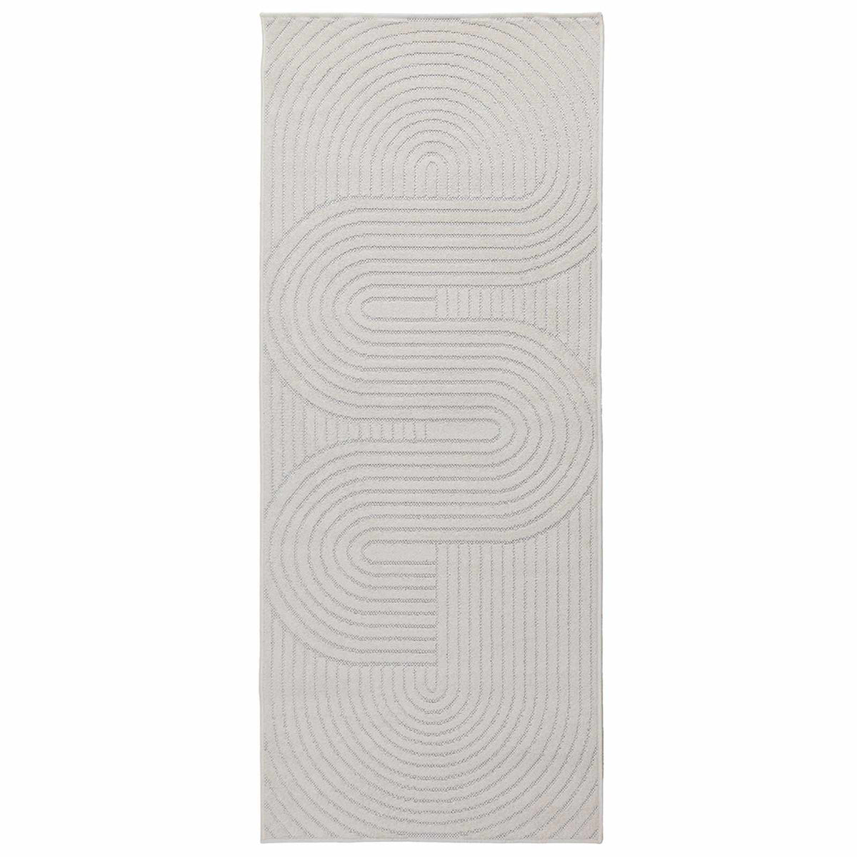 Innen- und Außenteppich PALMERAS Creme 80 x 200 cm Polyester