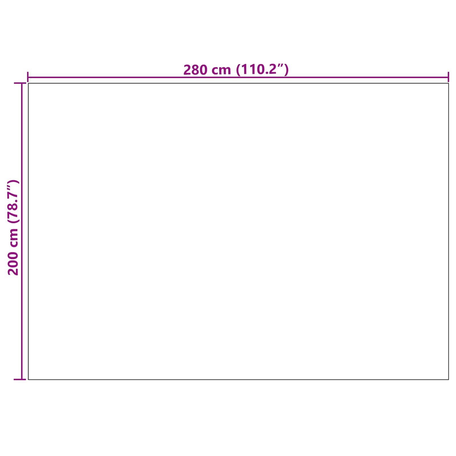 Innen- und Außenteppich PALMERAS Creme 280 x 200 cm Polyester