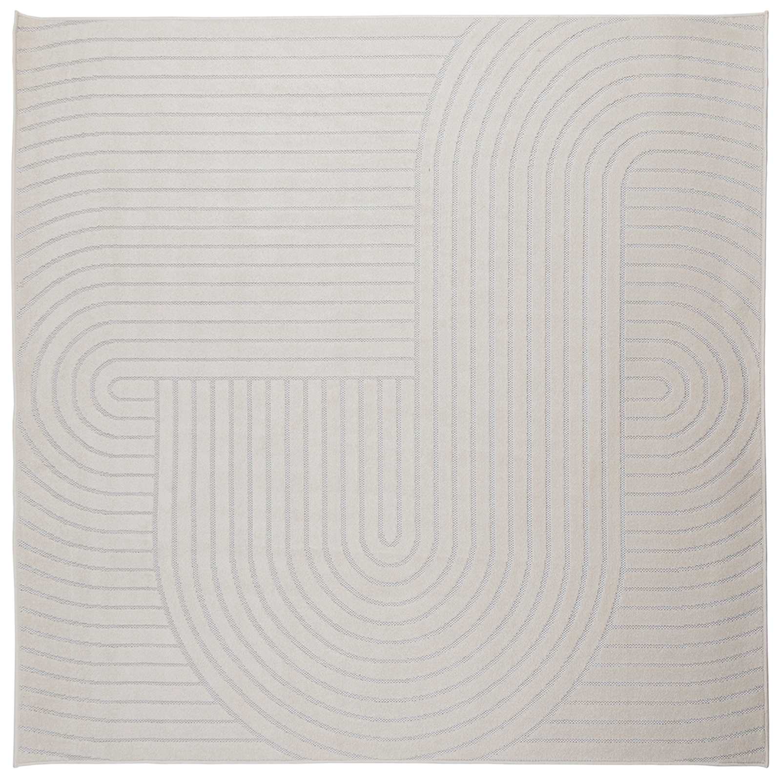 Innen- und Außenteppich PALMERAS Creme 200 x 200 cm Polyester