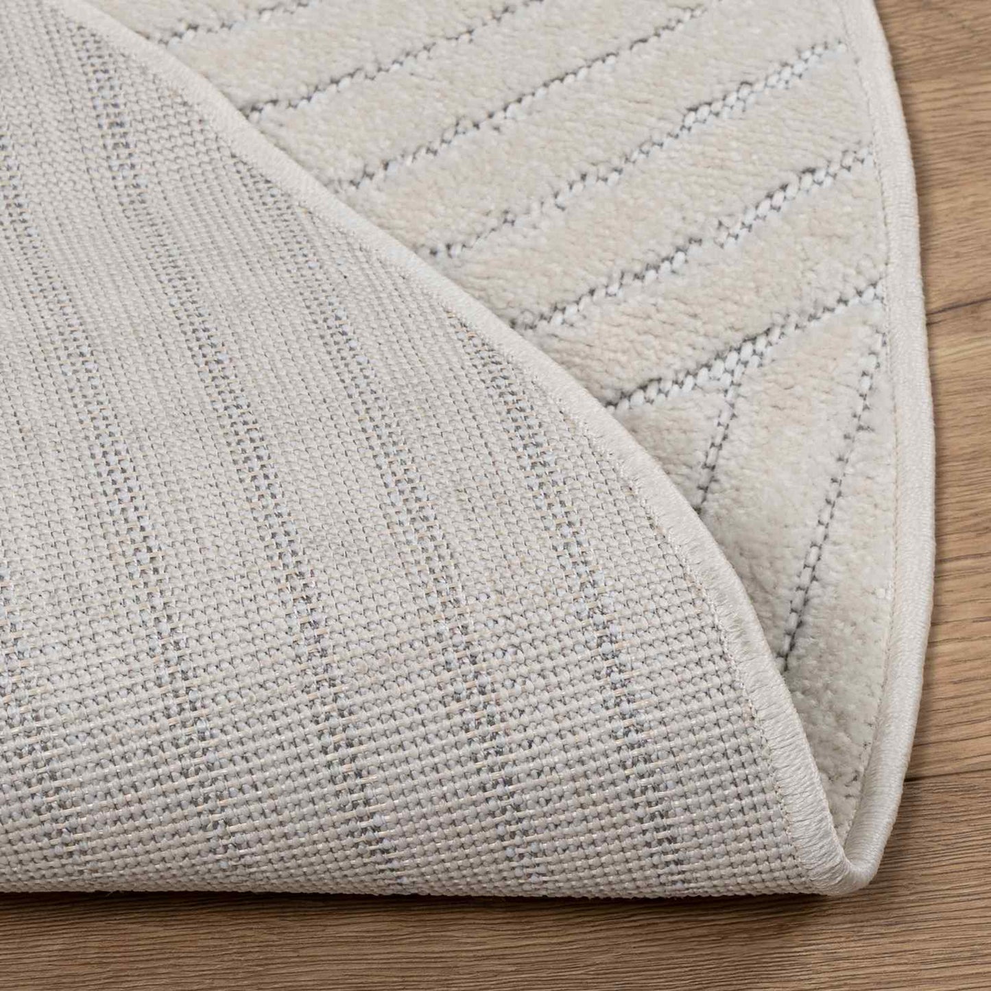 Innen- und Außenteppich PALMERAS Creme Ø 120 CM Polyester