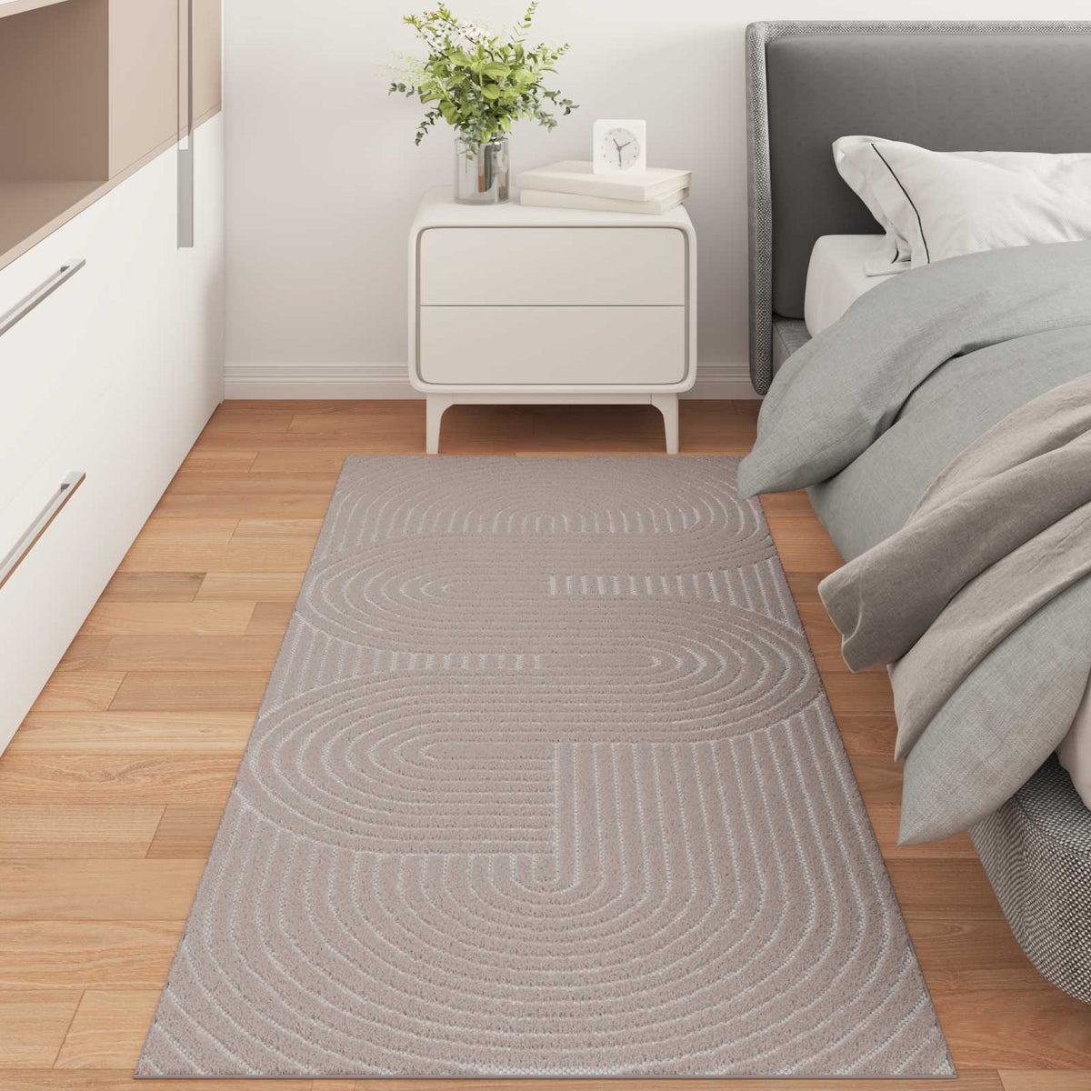 Innen- und Außenteppich PALMERAS Beige 80 x 200 cm Polyester