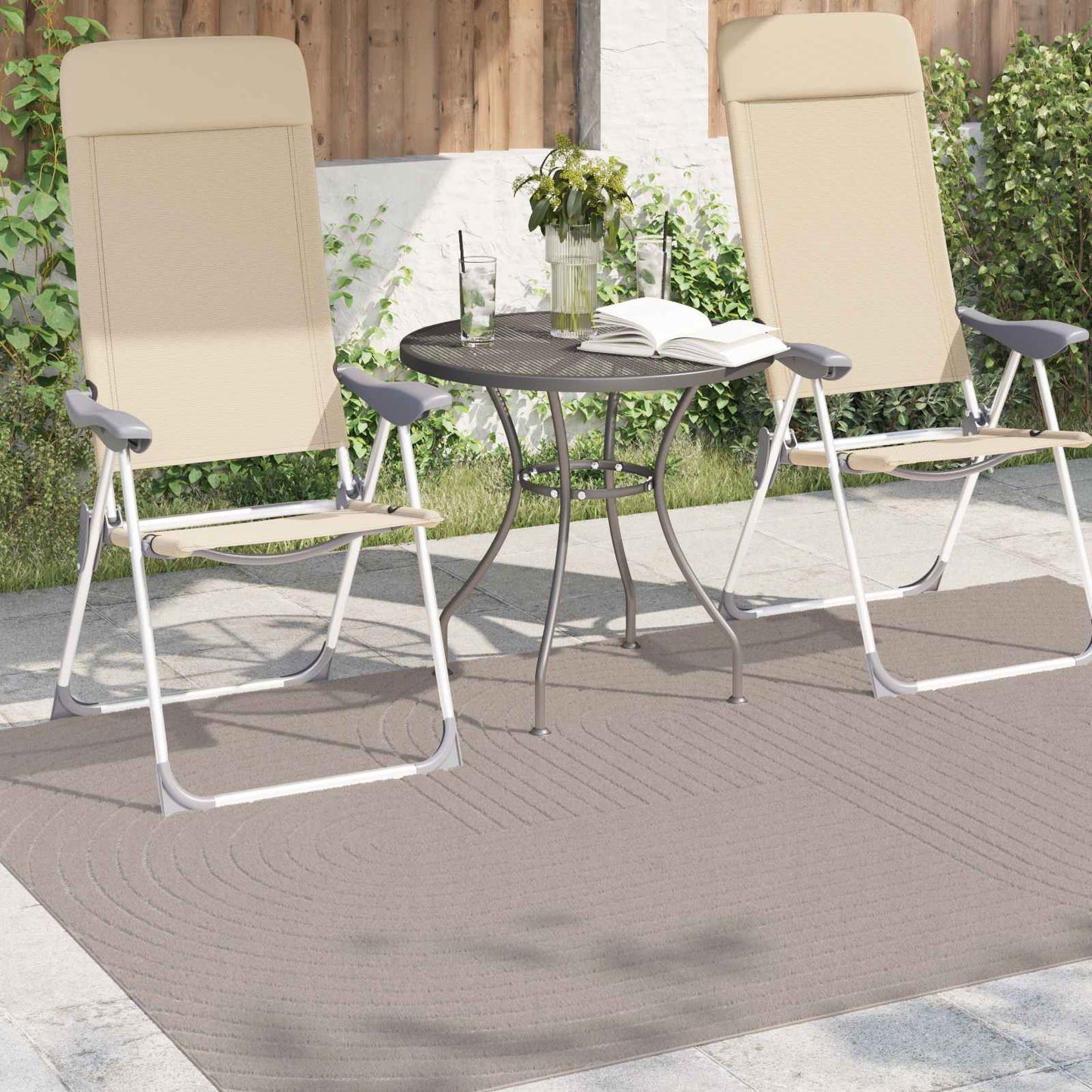Innen- und Außenteppich PALMERAS Beige 200 x 140 cm Polyester