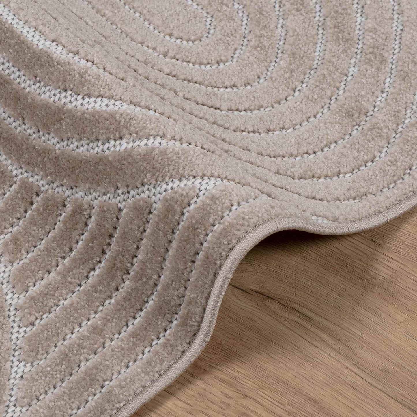 Innen- und Außenteppich PALMERAS Beige 280 x 200 cm Polyester