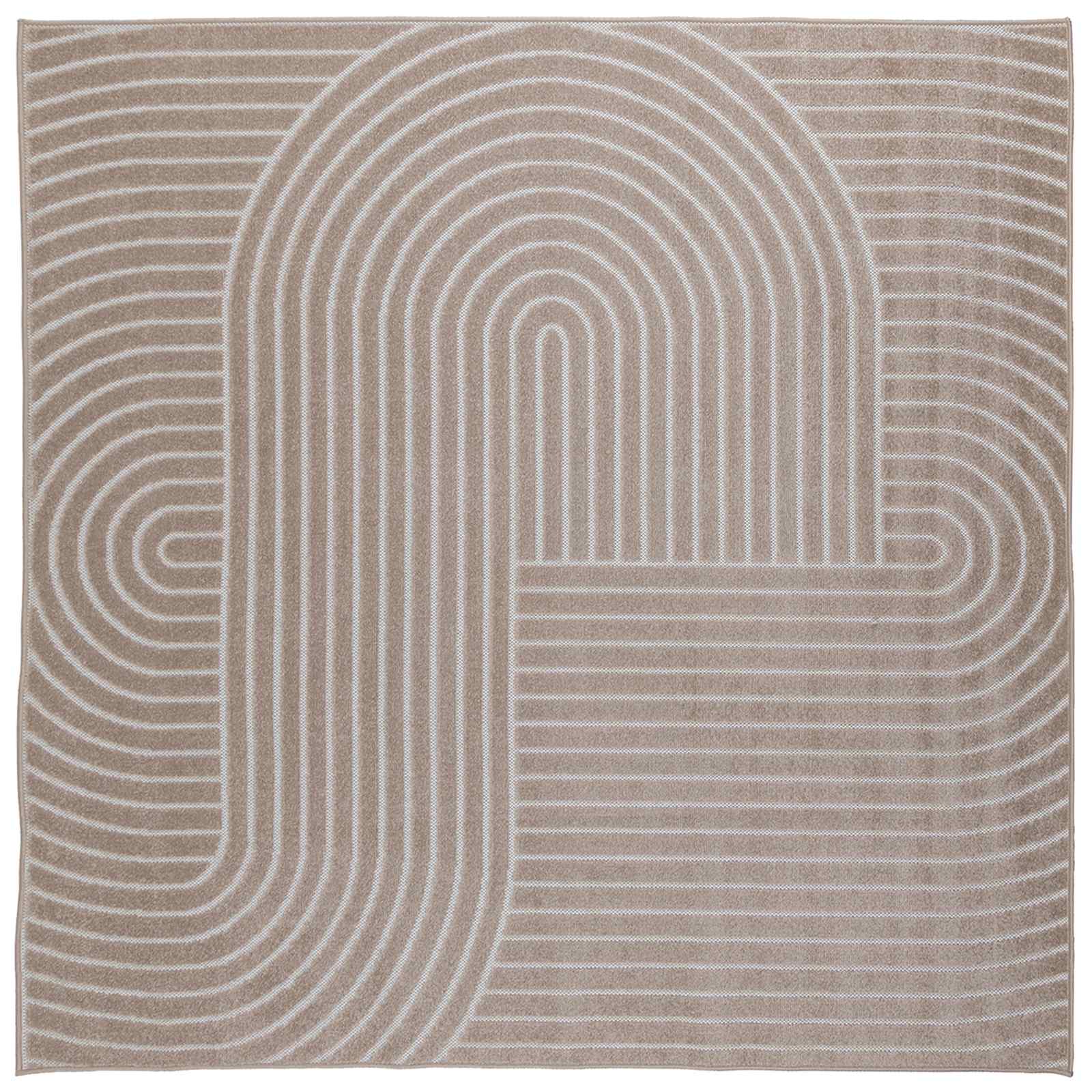 Innen- und Außenteppich PALMERAS Beige 200 x 200 cm Polyester