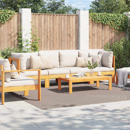 Innen- und Außenteppich PALMERAS Beige 240 x 240 cm Polyester