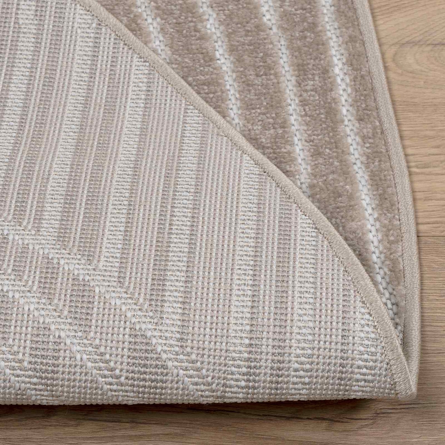 Innen- und Außenteppich PALMERAS Beige Ø 160 CM Polyester