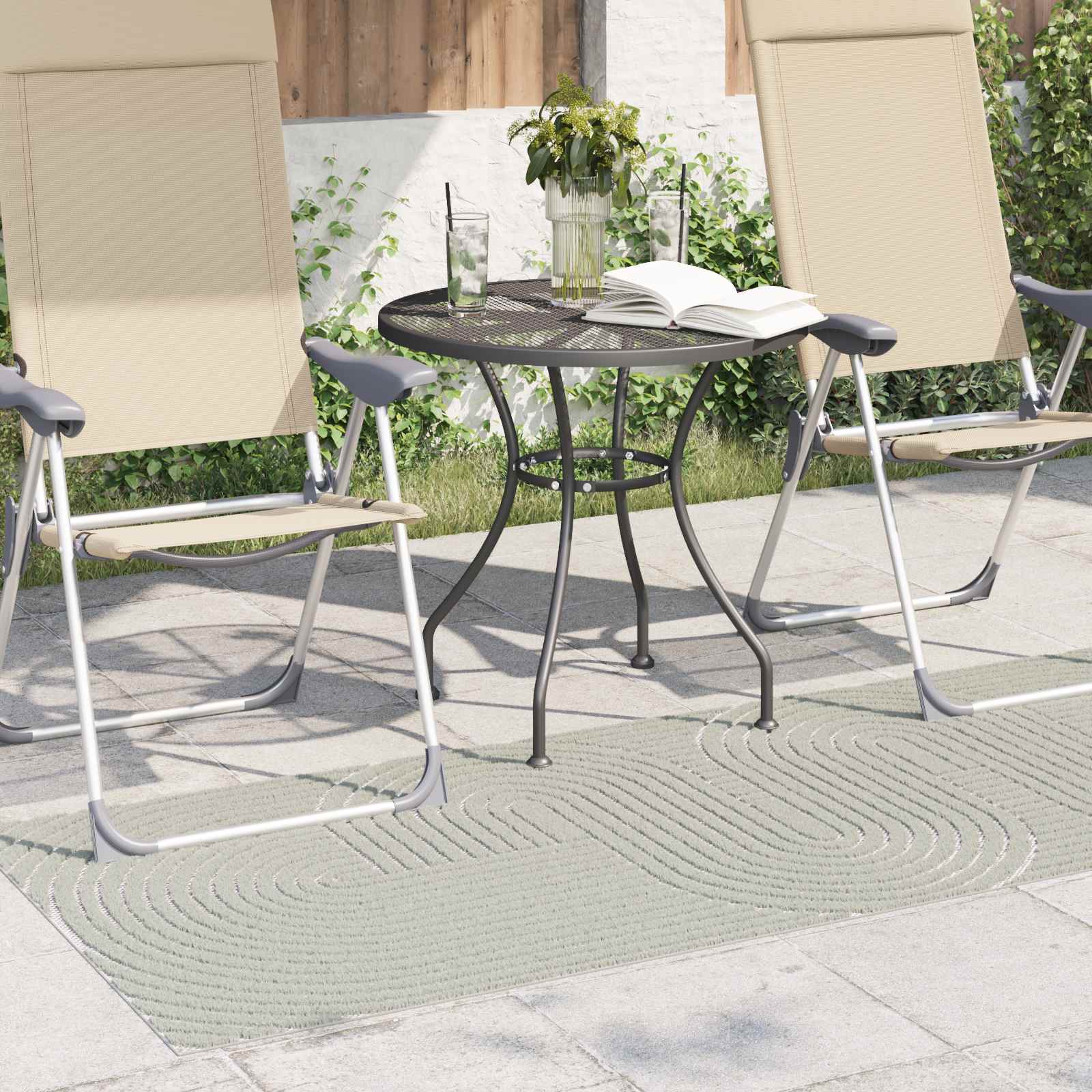 Innen- und Außenteppich PALMERAS Grün 80 x 150 cm Polyester