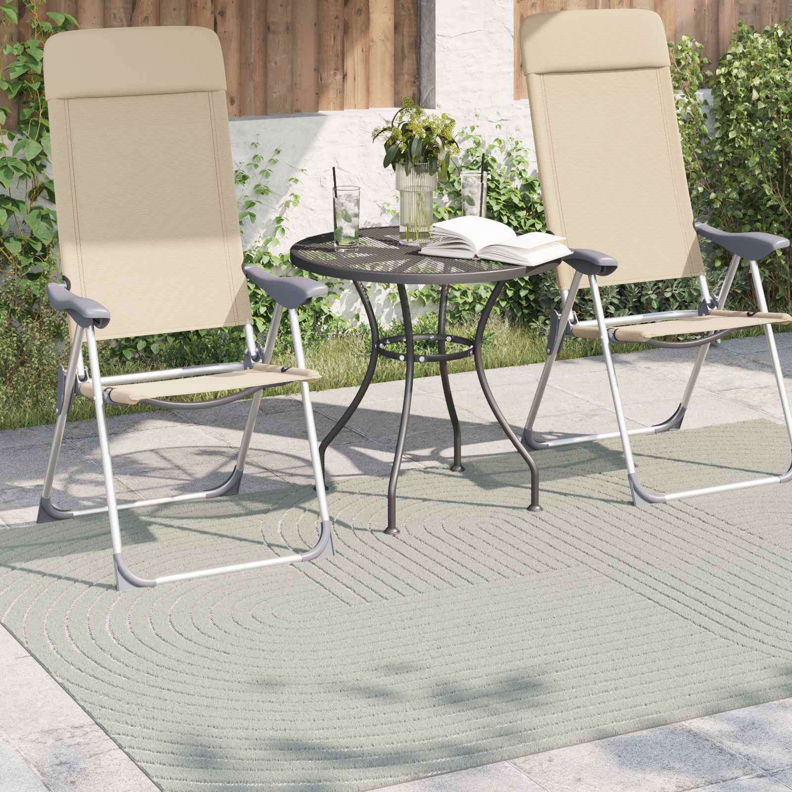 Innen- und Außenteppich PALMERAS Grün 140 x 200 cm Polyester