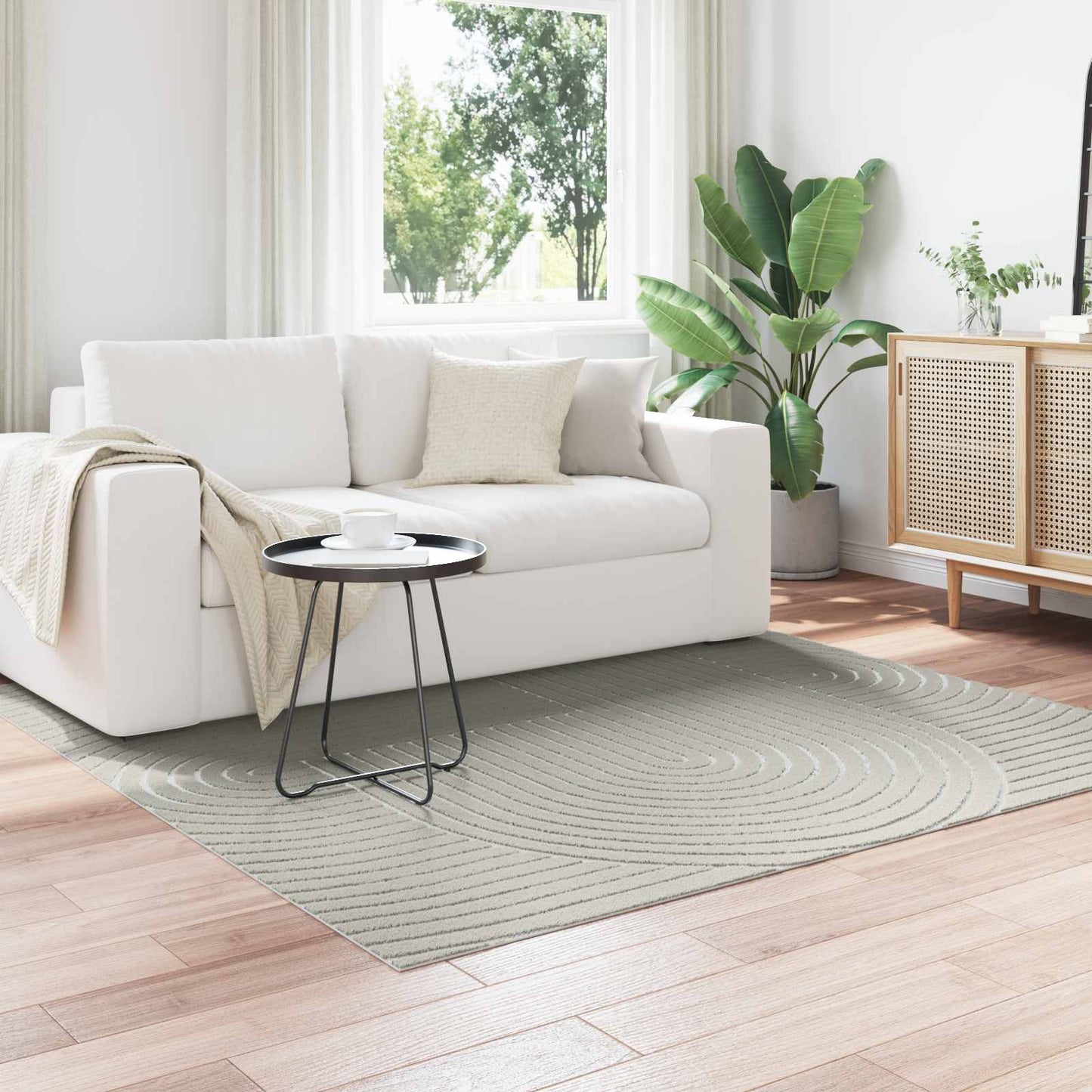 Innen- und Außenteppich PALMERAS Grün 200 x 200 cm Polyester