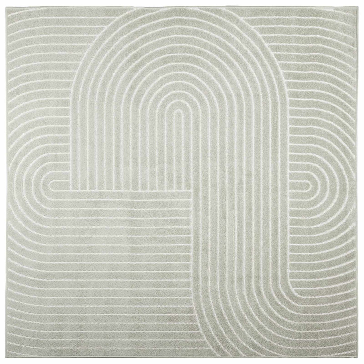 Innen- und Außenteppich PALMERAS Grün 200 x 200 cm Polyester