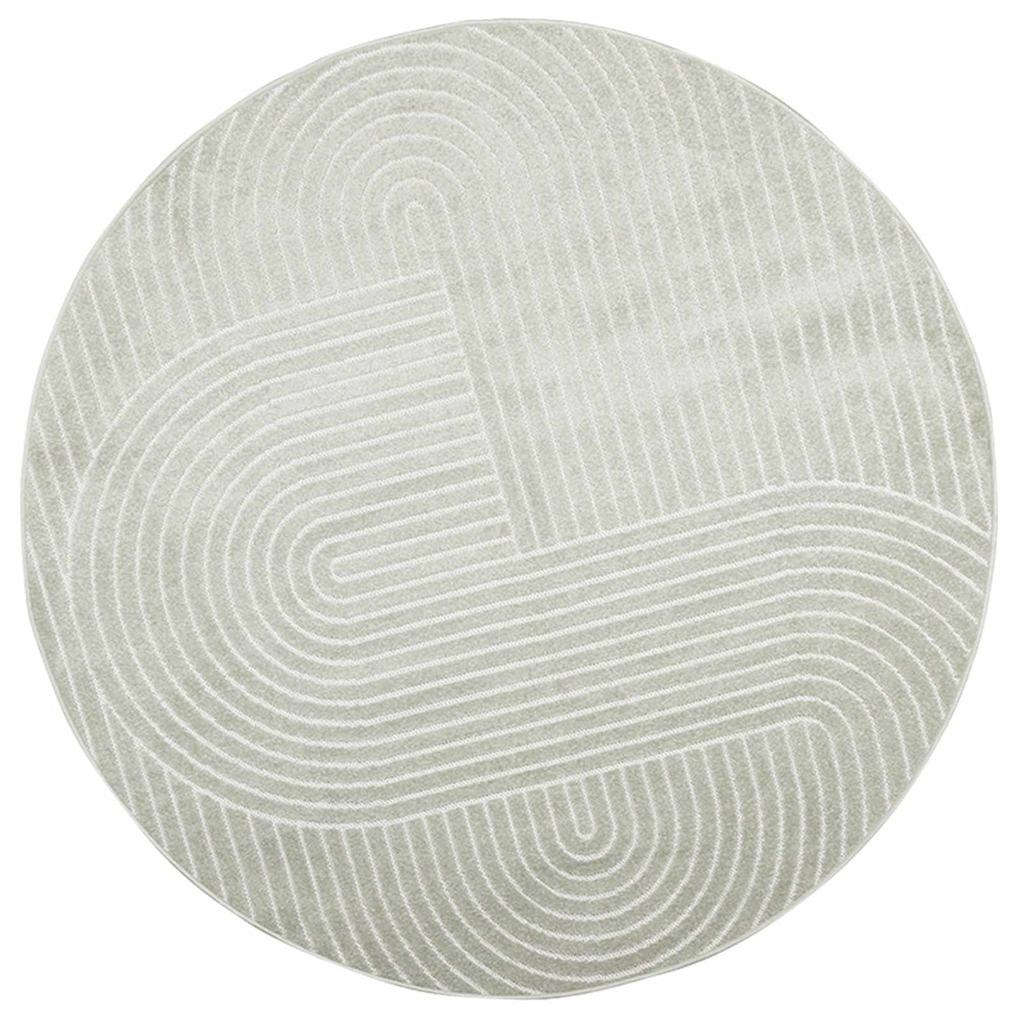 Innen- und Außenteppich PALMERAS Grün Ø 120 CM Polyester