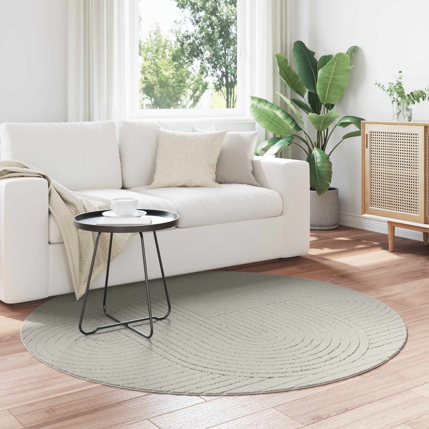 Innen- und Außenteppich PALMERAS Grün Ø 160 CM Polyester