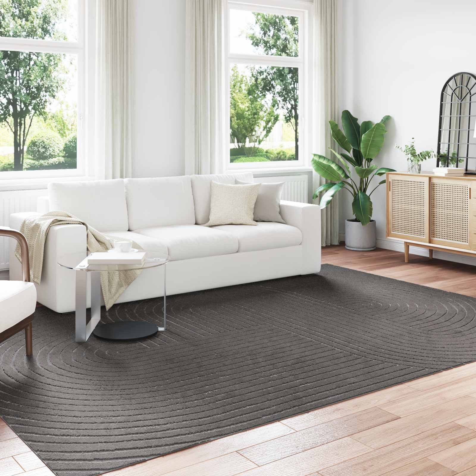Innen- und Außenteppich PALMERAS Anthrazit 280 x 200 cm