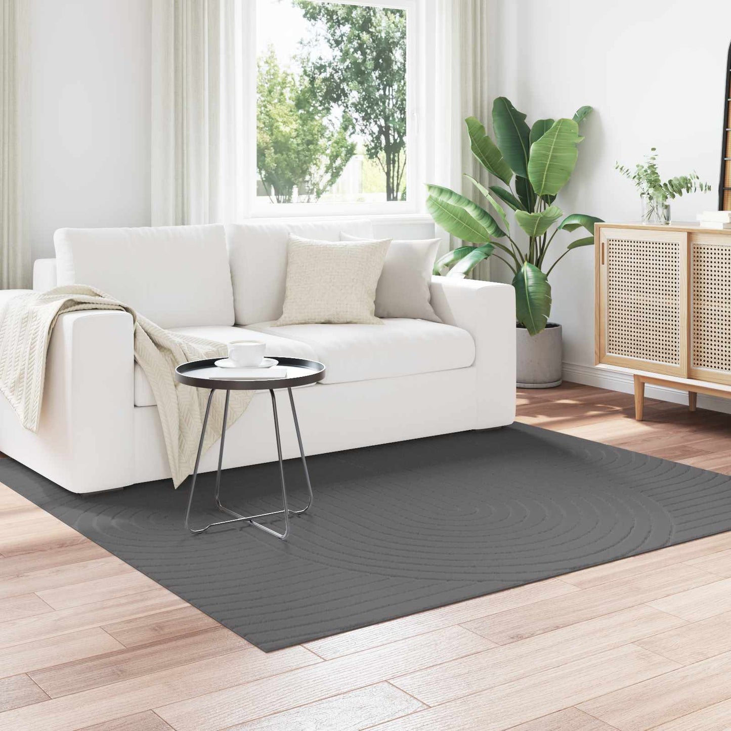 Innen- und Außenteppich PALMERAS Anthrazit 200 x 200 cm