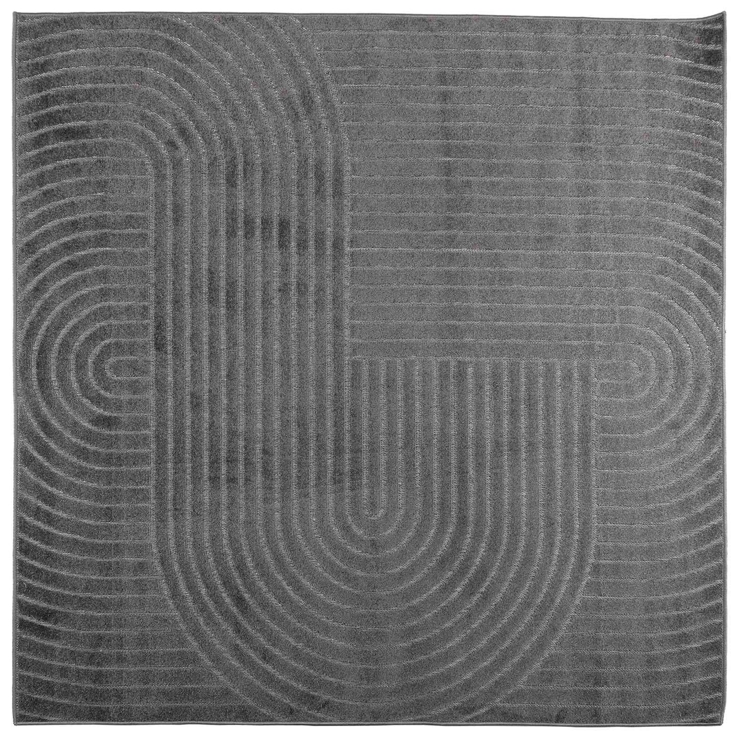 Innen- und Außenteppich PALMERAS Anthrazit 200 x 200 cm