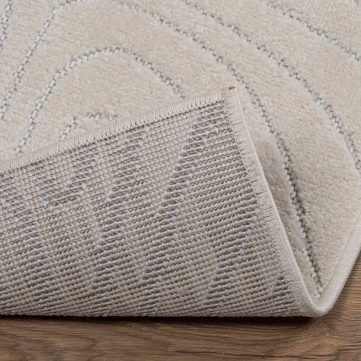 Innen- und Außenteppich PALMERAS Creme 80 x 200 cm Polyester