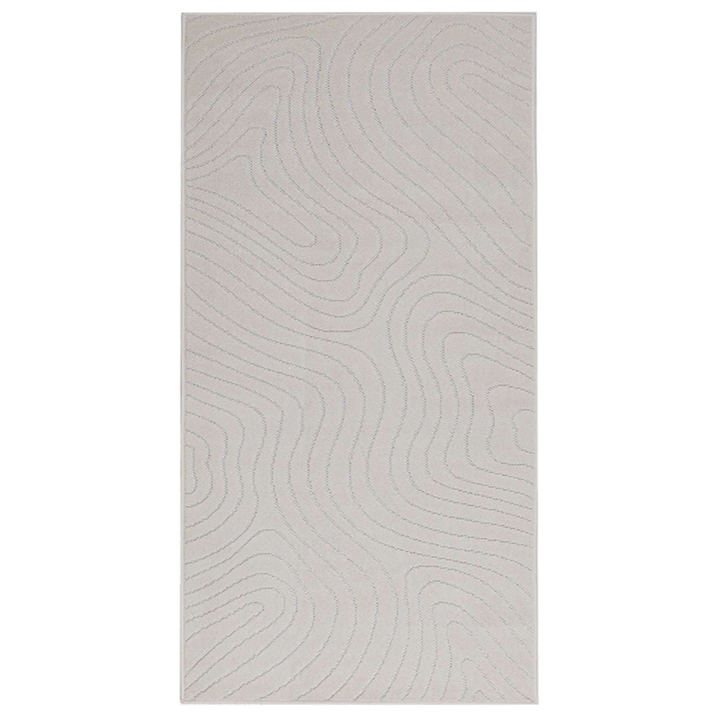 Innen- und Außenteppich PALMERAS Creme 200 x 80 cm Polyester