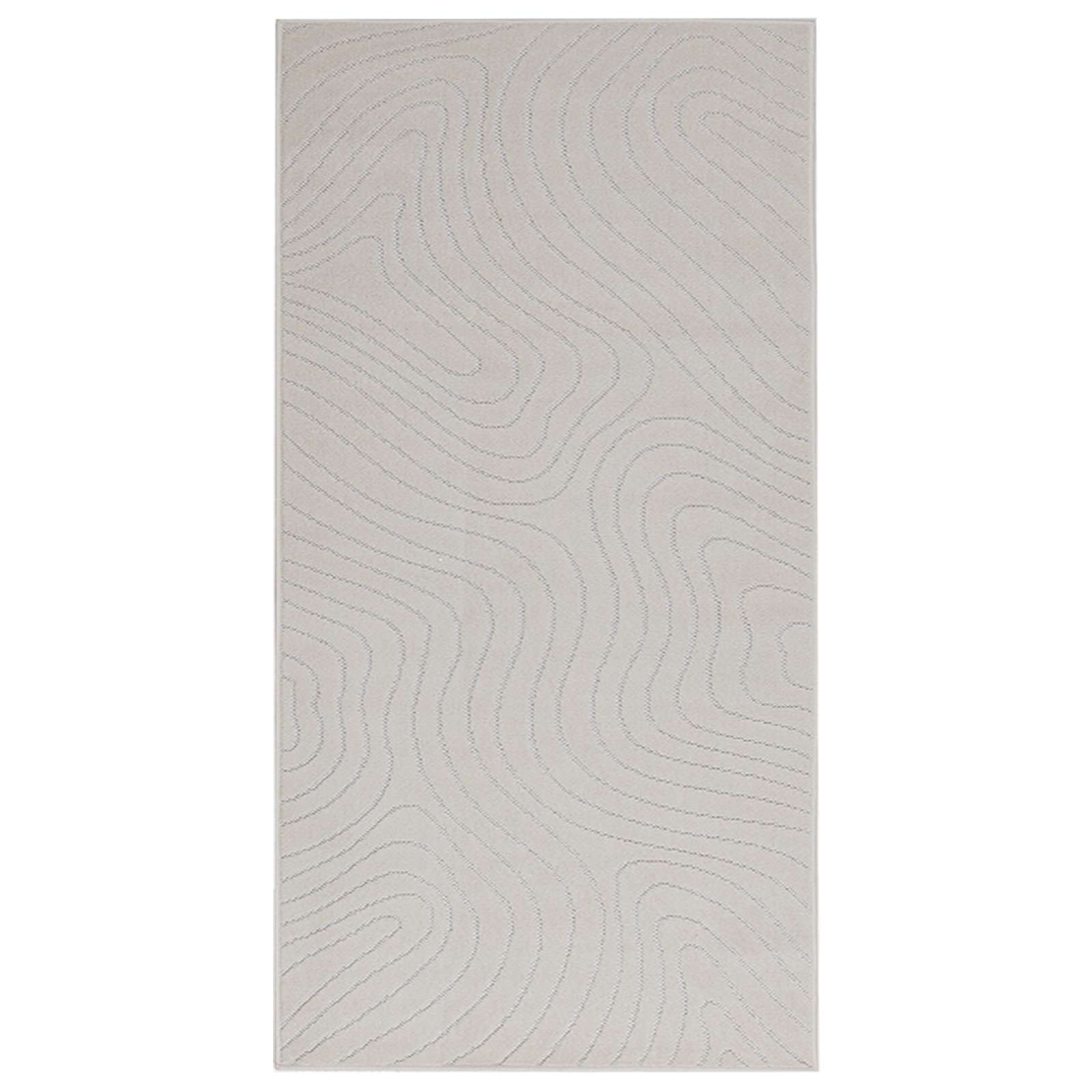 Innen- und Außenteppich PALMERAS Creme 200 x 80 cm Polyester