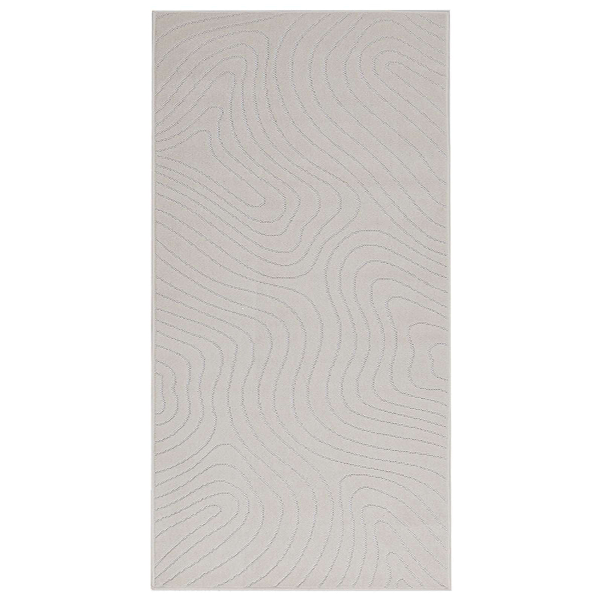 Innen- und Außenteppich PALMERAS Creme 80 x 200 cm Polyester
