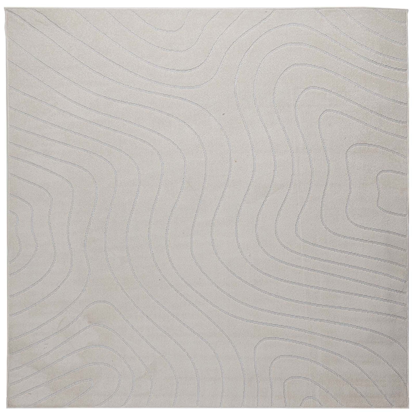 Innen- und Außenteppich PALMERAS Creme 200 x 200 cm Polyester