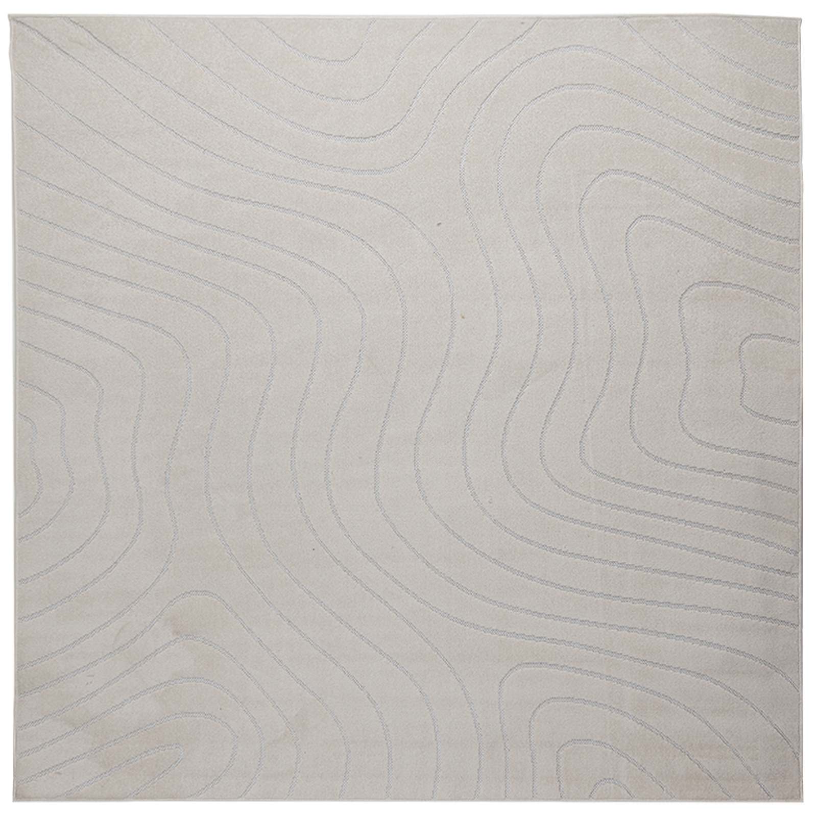 Innen- und Außenteppich PALMERAS Creme 200 x 200 cm Polyester