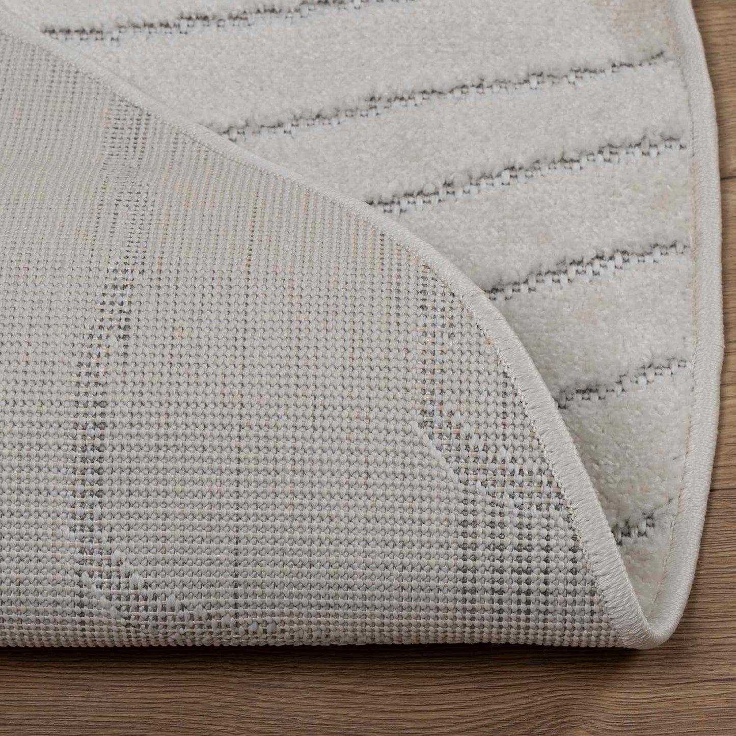 Innen- und Außenteppich PALMERAS Creme Ø 120 CM Polyester