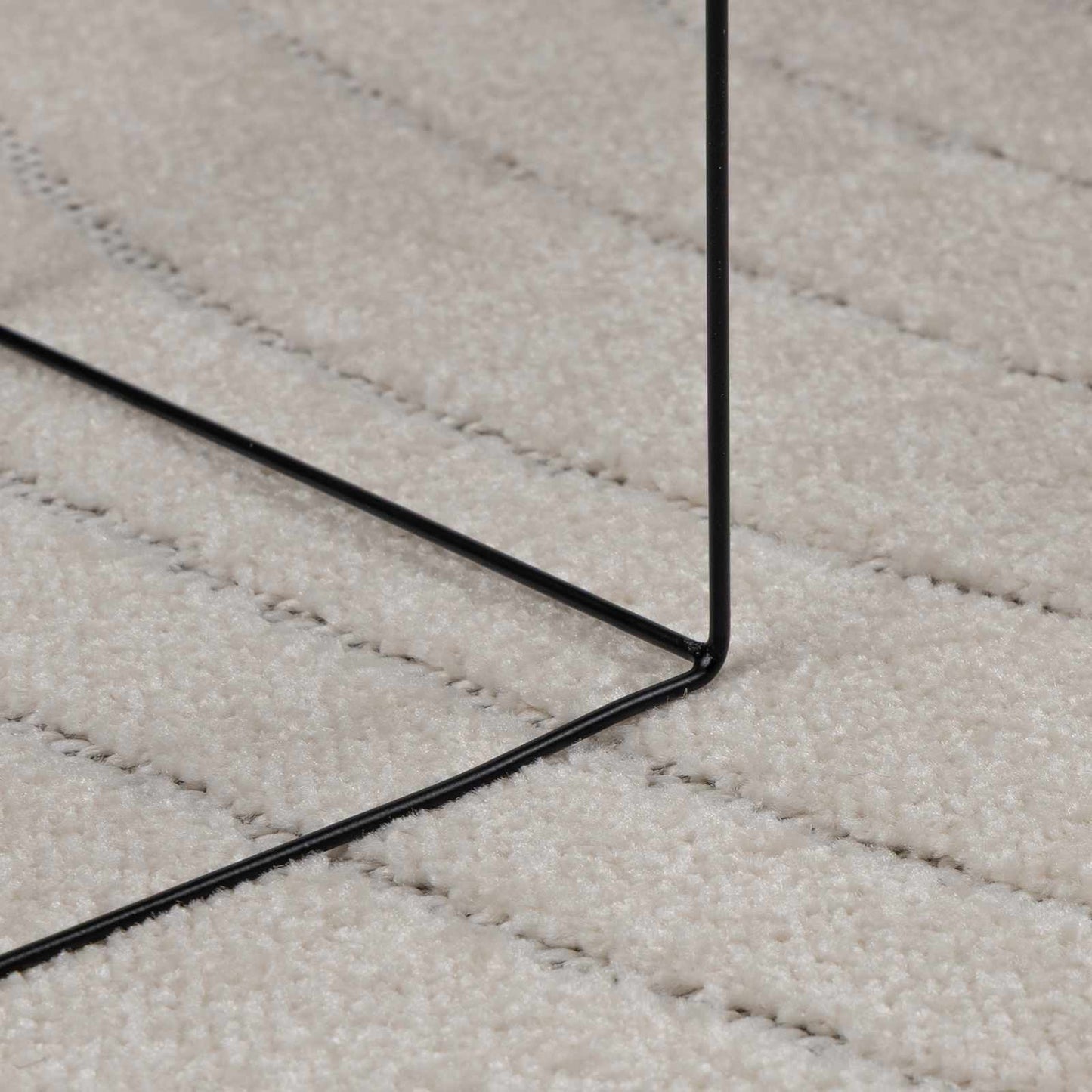 Innen- und Außenteppich PALMERAS Creme Ø 160 CM Polyester
