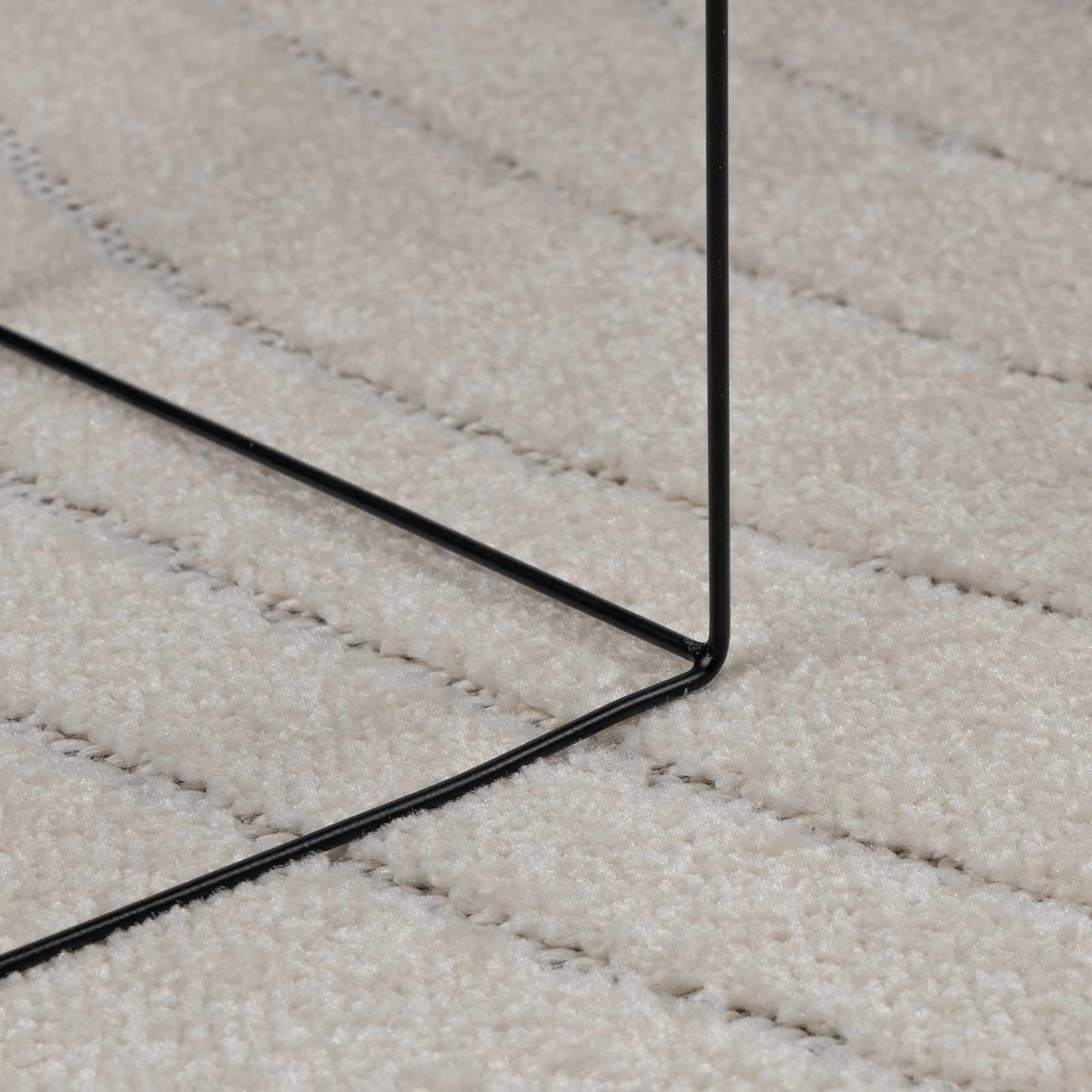 Innen- und Außenteppich PALMERAS Creme Ø 160 CM Polyester