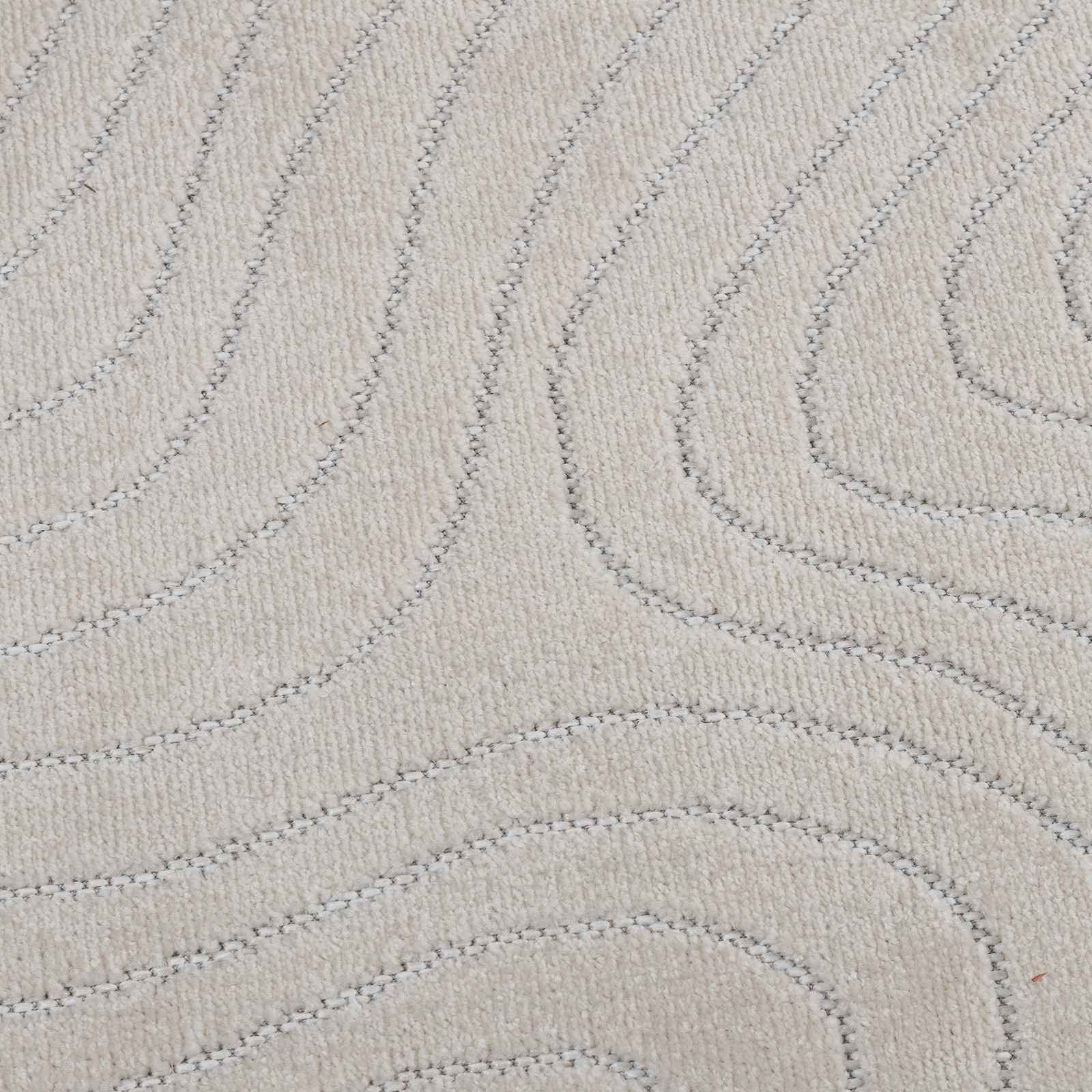 Innen- und Außenteppich PALMERAS Creme Ø 160 CM Polyester