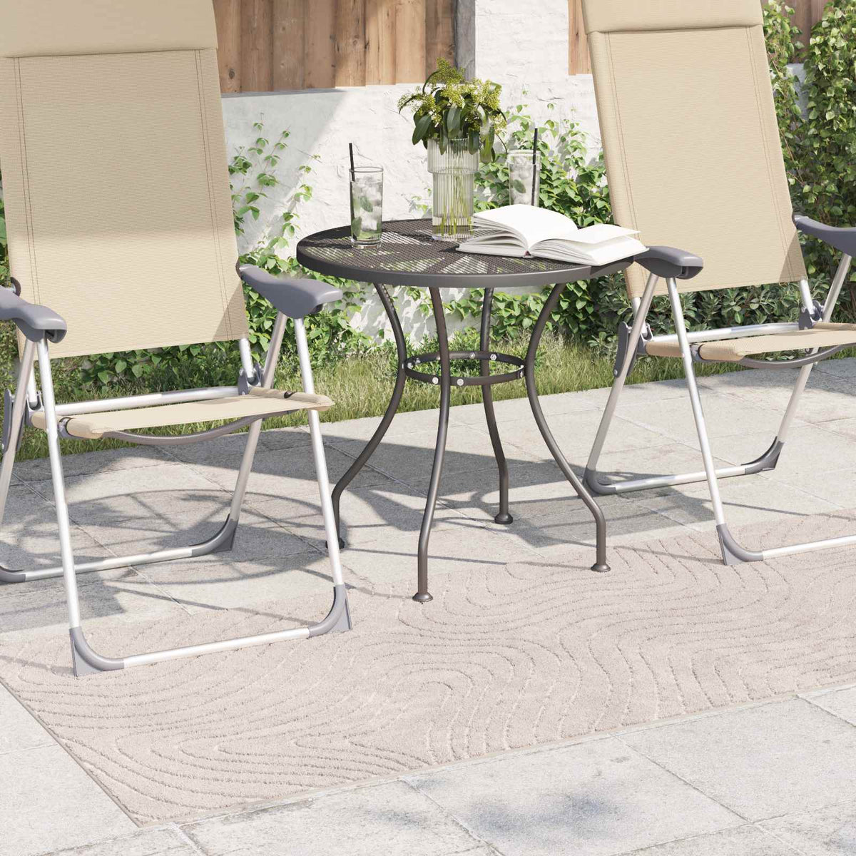 Innen- und Außenteppich PALMERAS Beige 80 x 200 cm Polyester