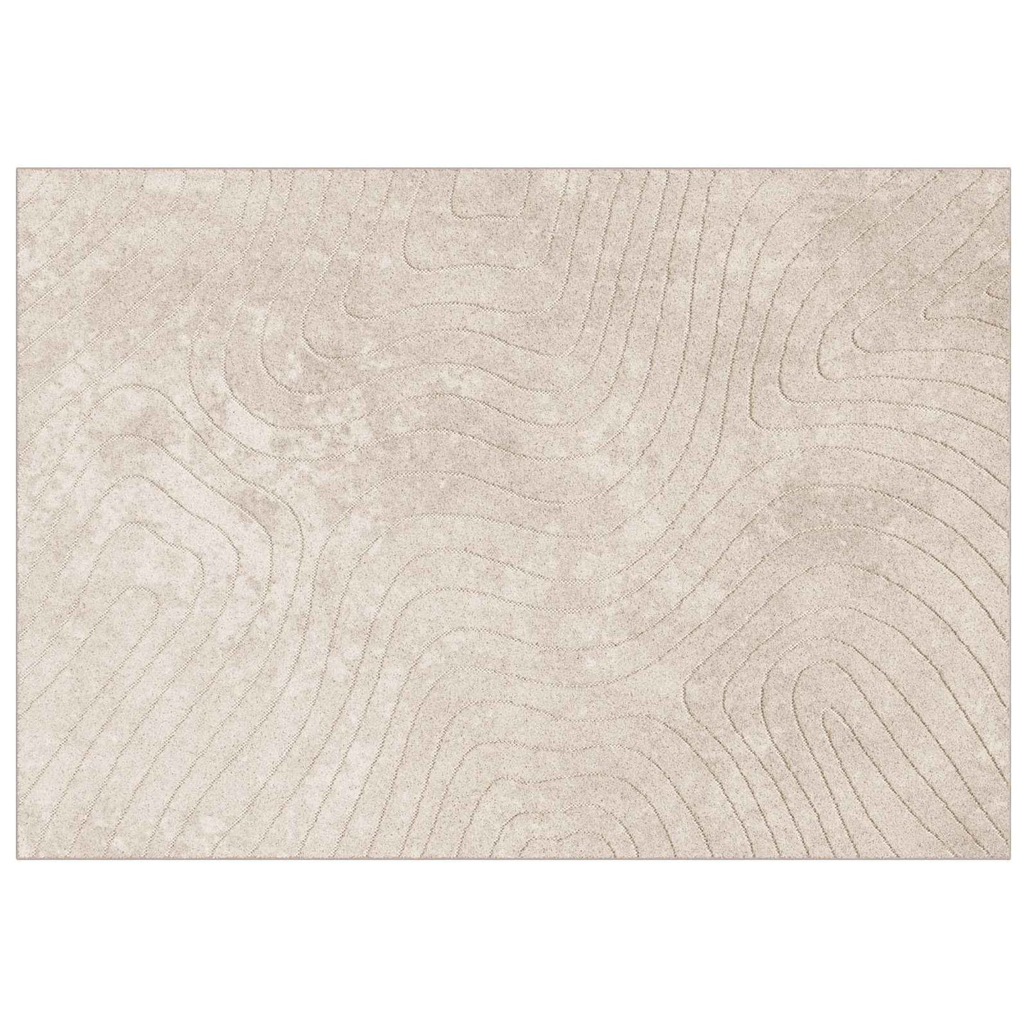 Innen- und Außenteppich PALMERAS Beige 140 x 200 cm Polyester