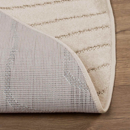Innen- und Außenteppich PALMERAS Beige Ø 120 CM Polyester