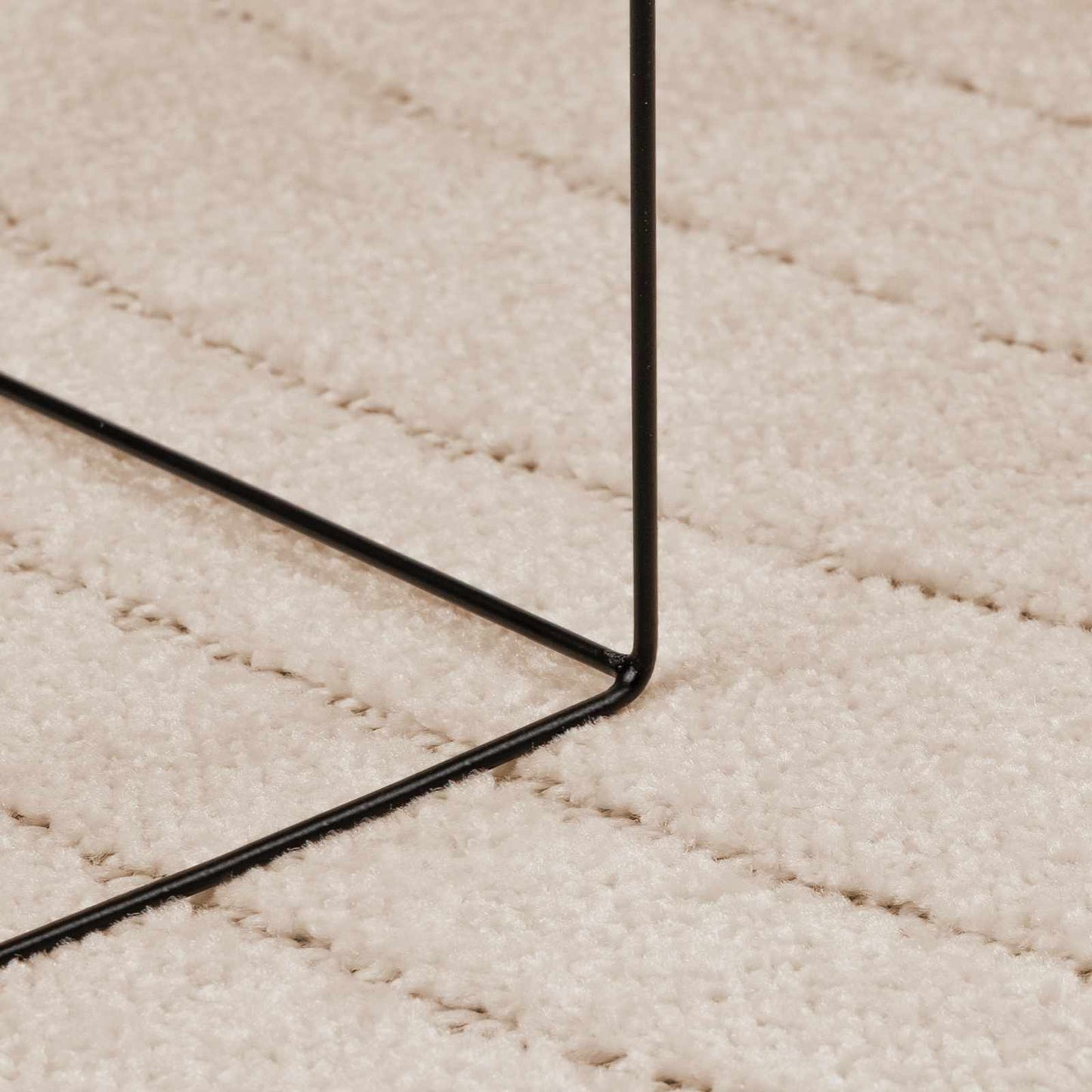 Innen- und Außenteppich PALMERAS Beige Ø 120 CM Polyester